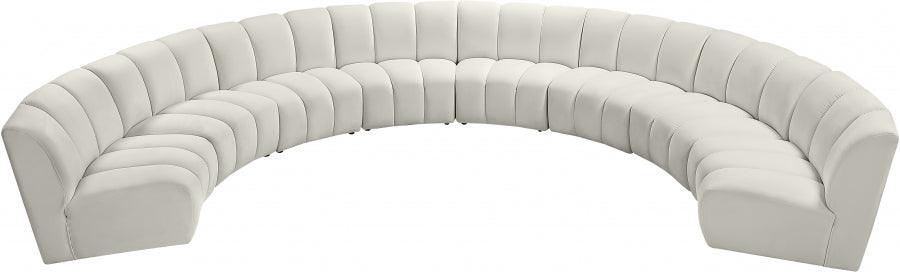 Meridian Furniture - Infinity Modular 8 Piece Sectional In Cream - 638Cream-8Pc
