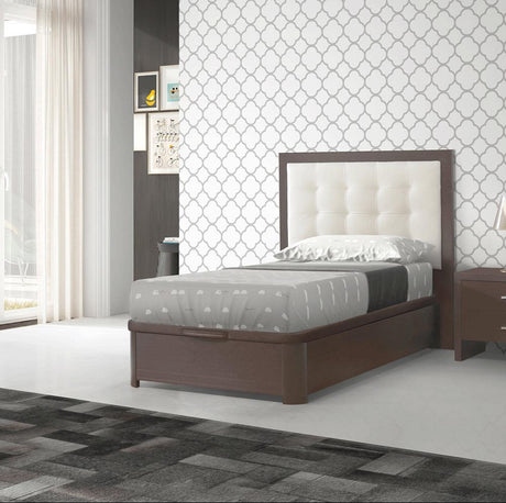 Esf Furniture - Dupen Spain Regina Storage Twin Size Bed With Frame In Wenge - Reginabedts