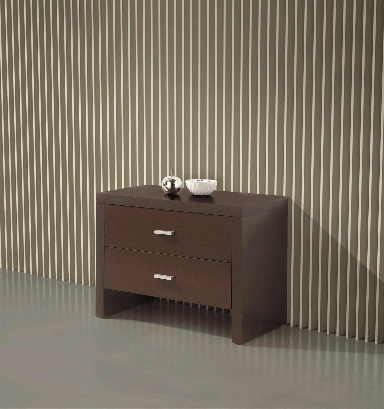Esf Furniture - Regina 2 Piece Storage Twin Size Bedroom Set In Wenge - Reginabedts-2Set