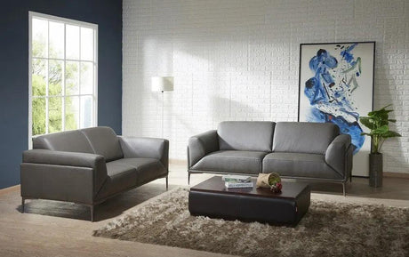 King Contemporary Sofa and Loveseat in Gray by J&M Furniture J&M Furniture