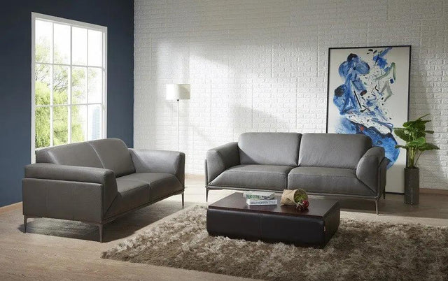 King Contemporary Sofa and Loveseat in Gray by J&M Furniture J&M Furniture