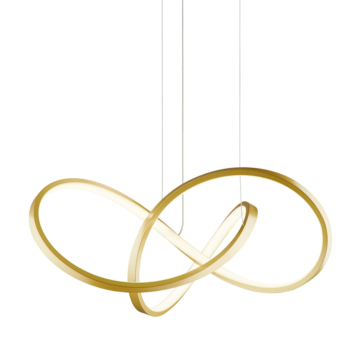Knotted LED Dimmable Chandelier // Sandy Gold - Home Elegance USA