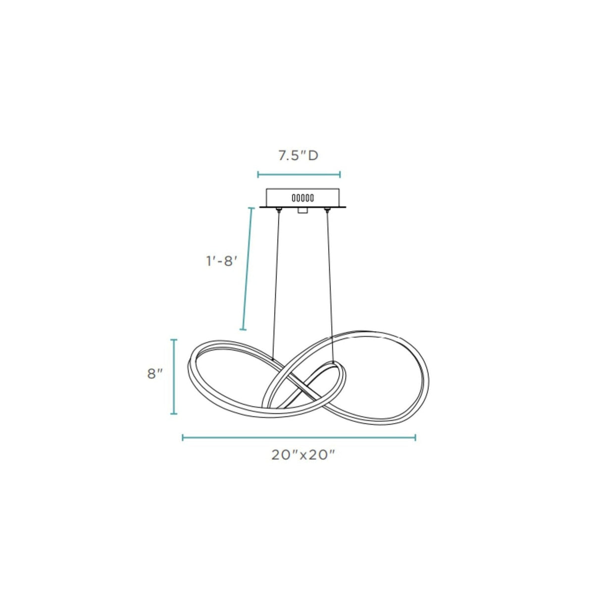 Knotted LED Dimmable Chandelier // Sandy Gold - Home Elegance USA