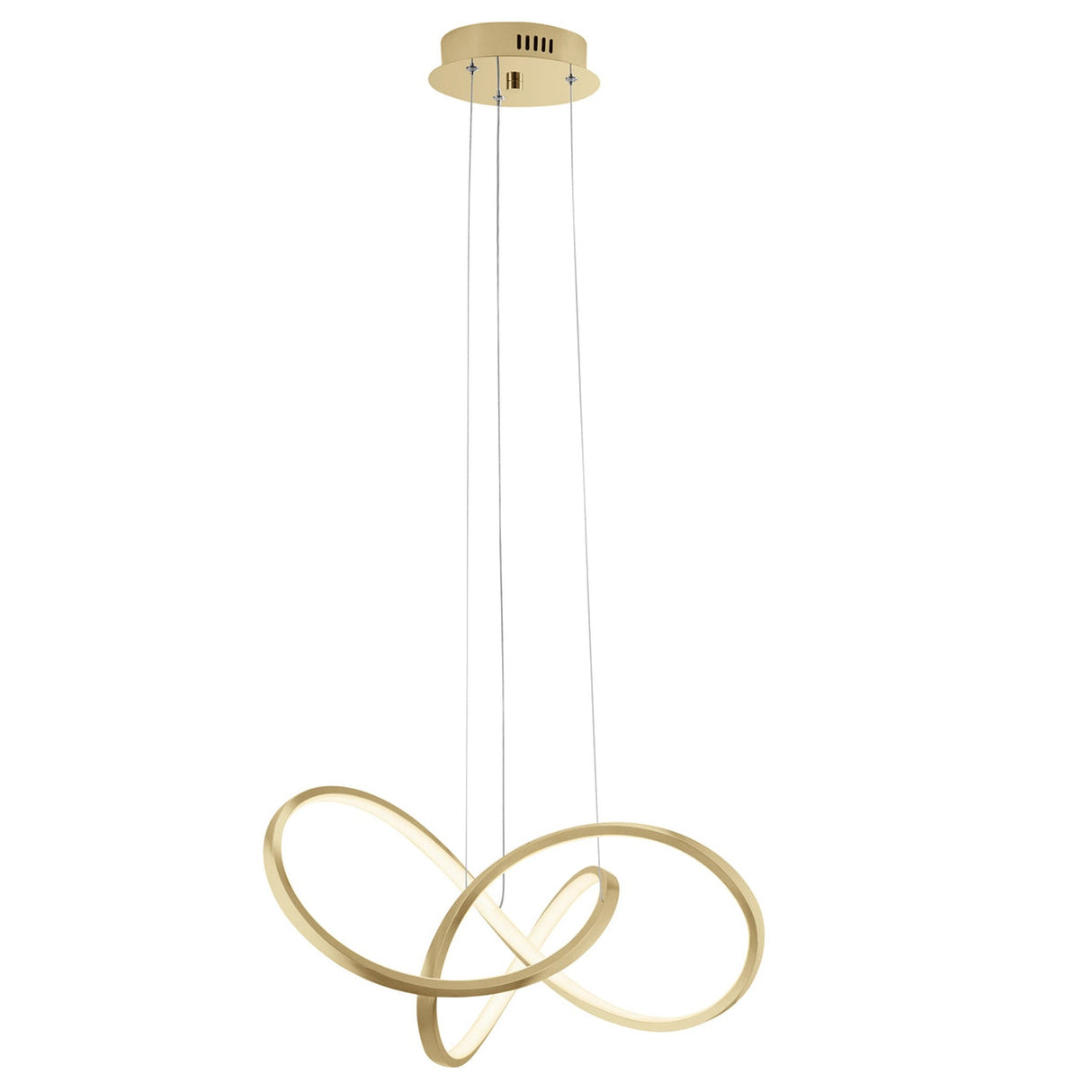 Knotted LED Dimmable Chandelier // Sandy Gold - Home Elegance USA