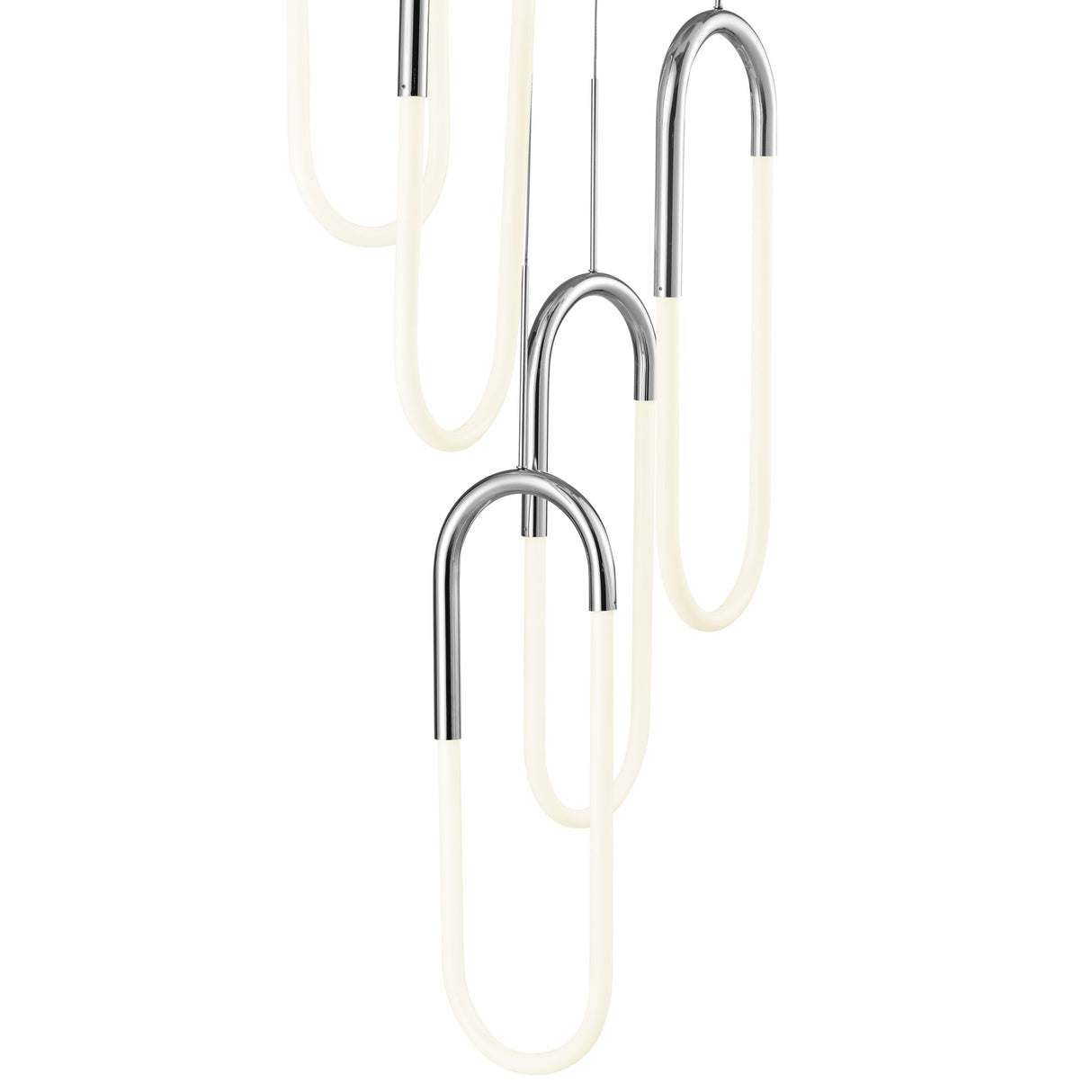 LED Five Clips Chandelier // Chrome - Home Elegance USA