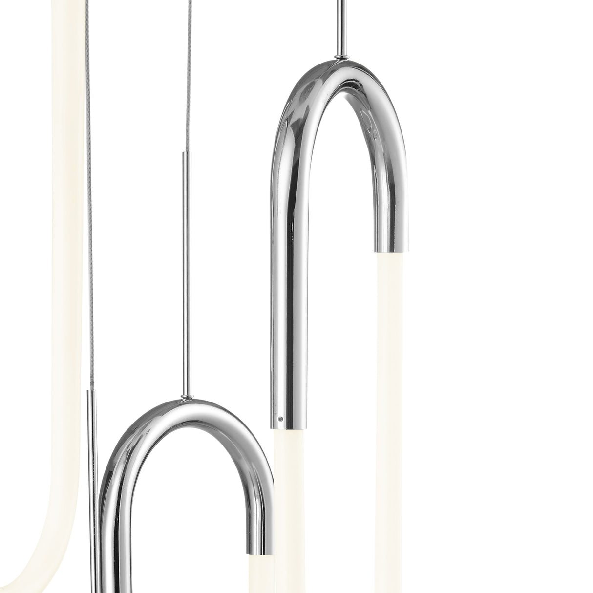 LED Five Clips Chandelier // Chrome - Home Elegance USA