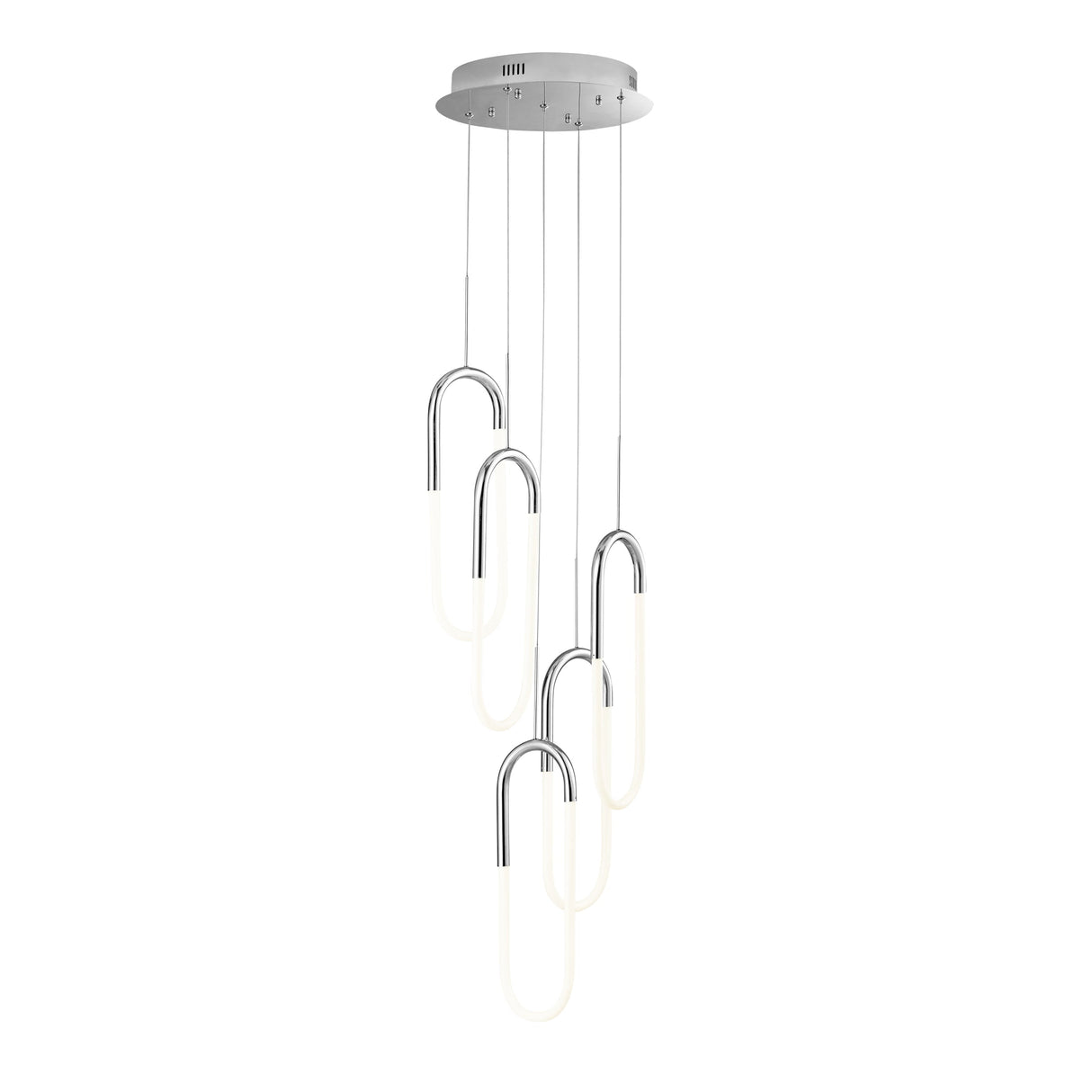 LED Five Clips Chandelier // Chrome - Home Elegance USA