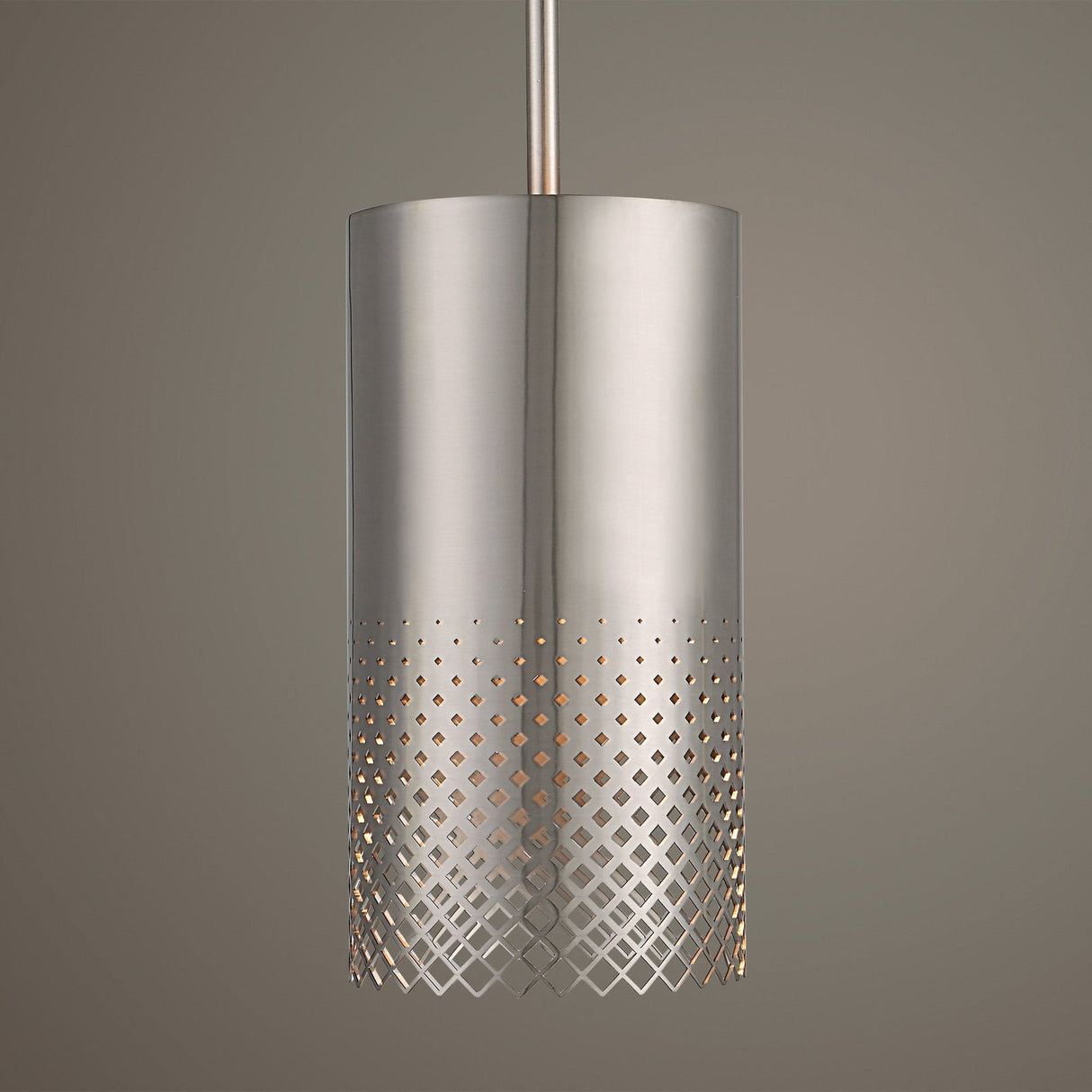 Uttermost Manheim 1 Light Nickel Cylinder Pendant - Home Elegance USA
