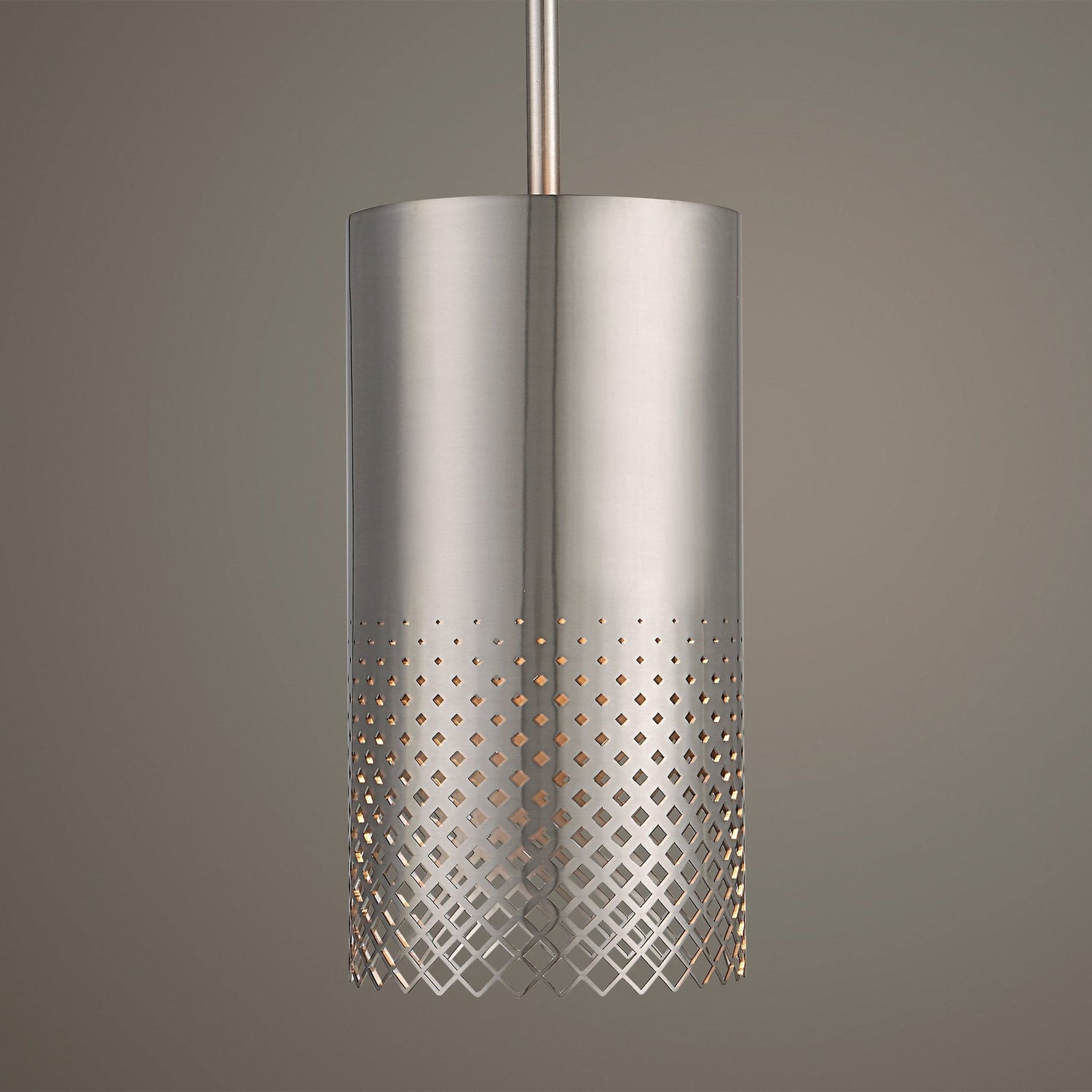 Uttermost Manheim 1 Light Nickel Cylinder Pendant - Home Elegance USA
