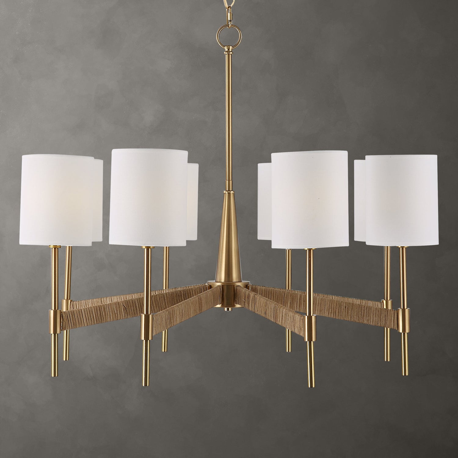 Uttermost Lautoka Rattan 8 Light Chandelier - Home Elegance USA