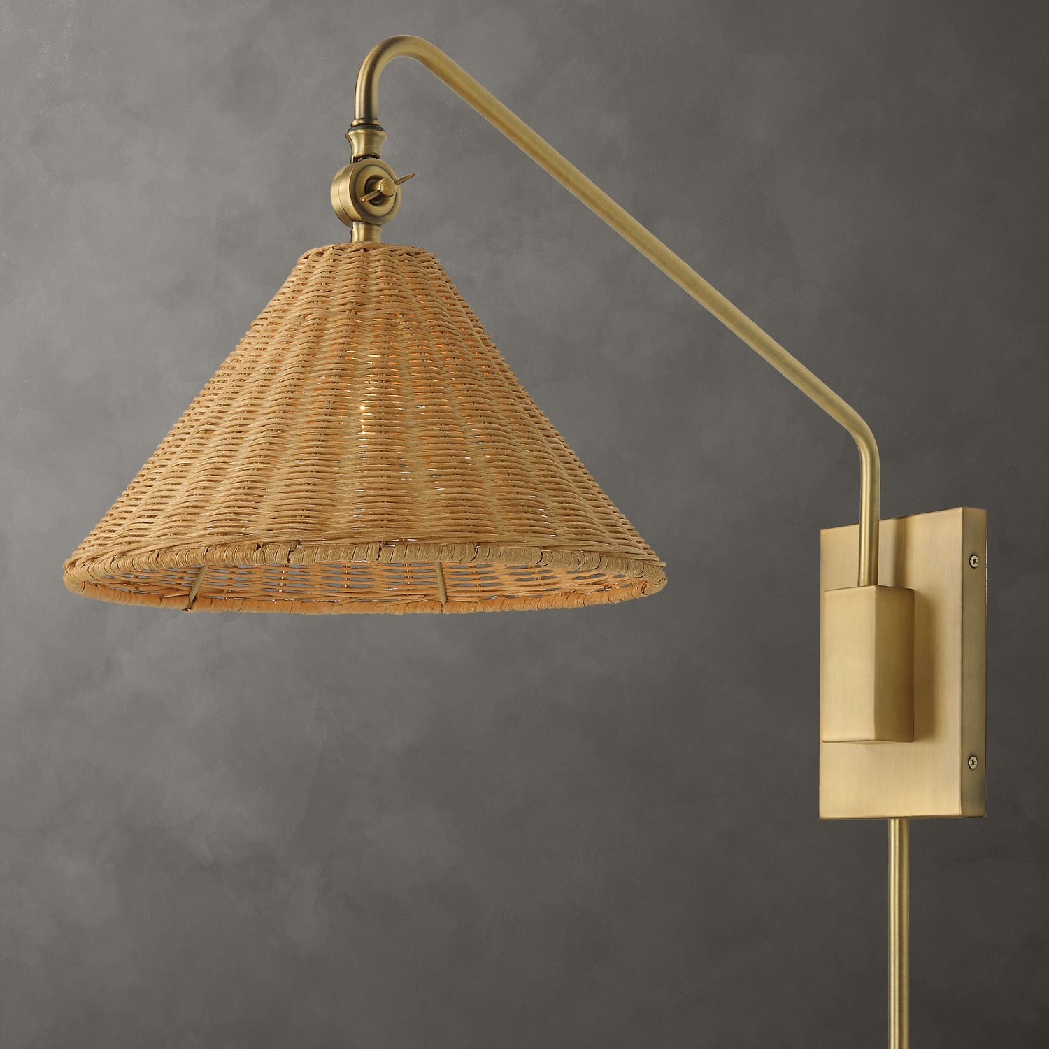 Uttermost Phuvinh 1 Light Rattan Shade Sconce - Home Elegance USA
