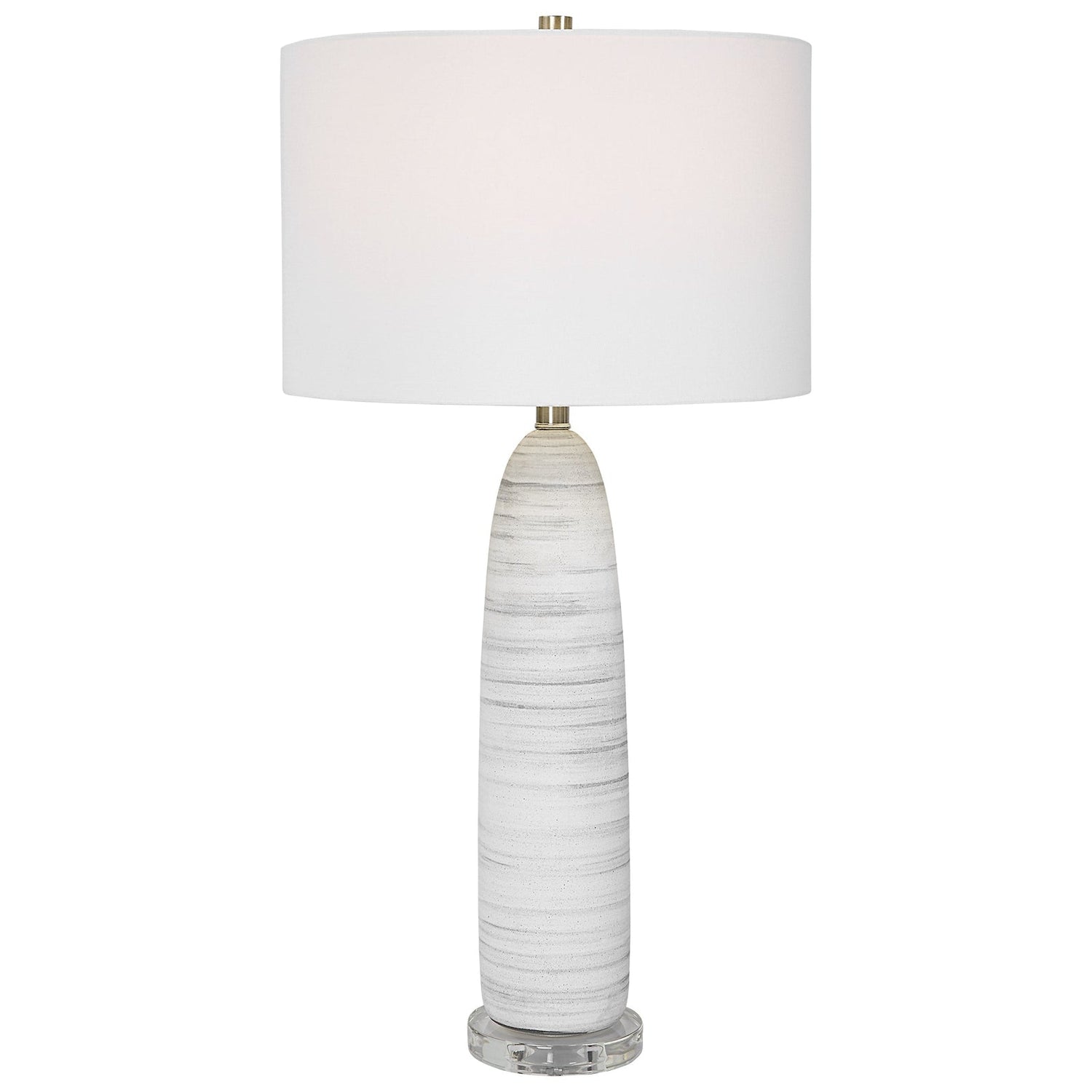 Uttermost Levadia Matte White Table Lamp - Home Elegance USA