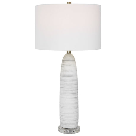 Uttermost Levadia Matte White Table Lamp - Home Elegance USA