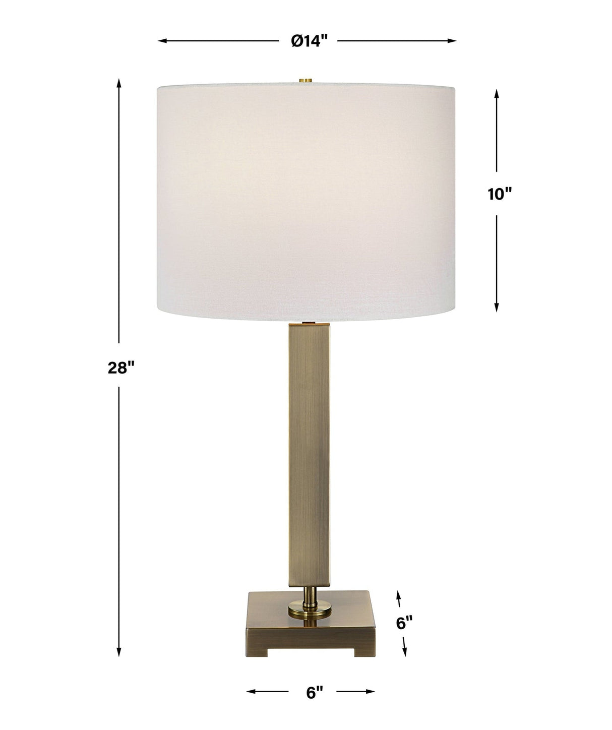 Uttermost Duomo Brass Table Lamp - Home Elegance USA