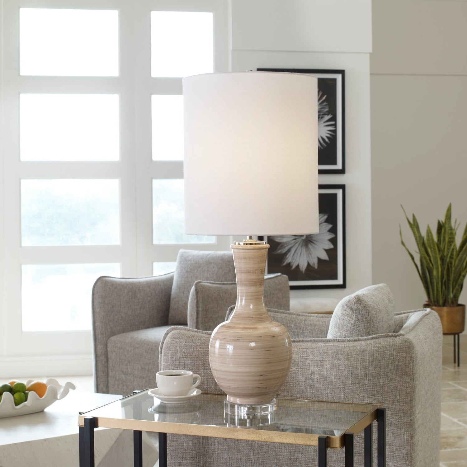 Uttermost Chalice Striped Table Lamp - Home Elegance USA