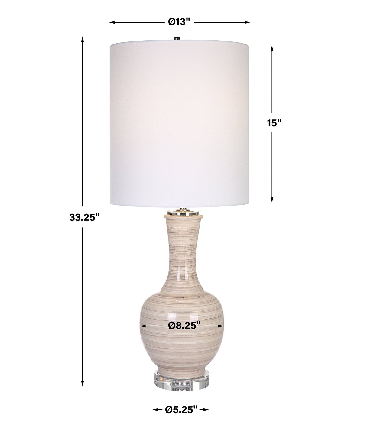 Uttermost Chalice Striped Table Lamp - Home Elegance USA