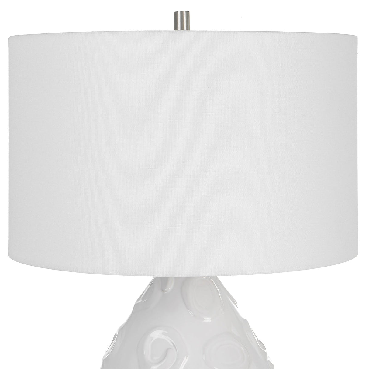 Uttermost Loop White Glaze Table Lamp - Home Elegance USA