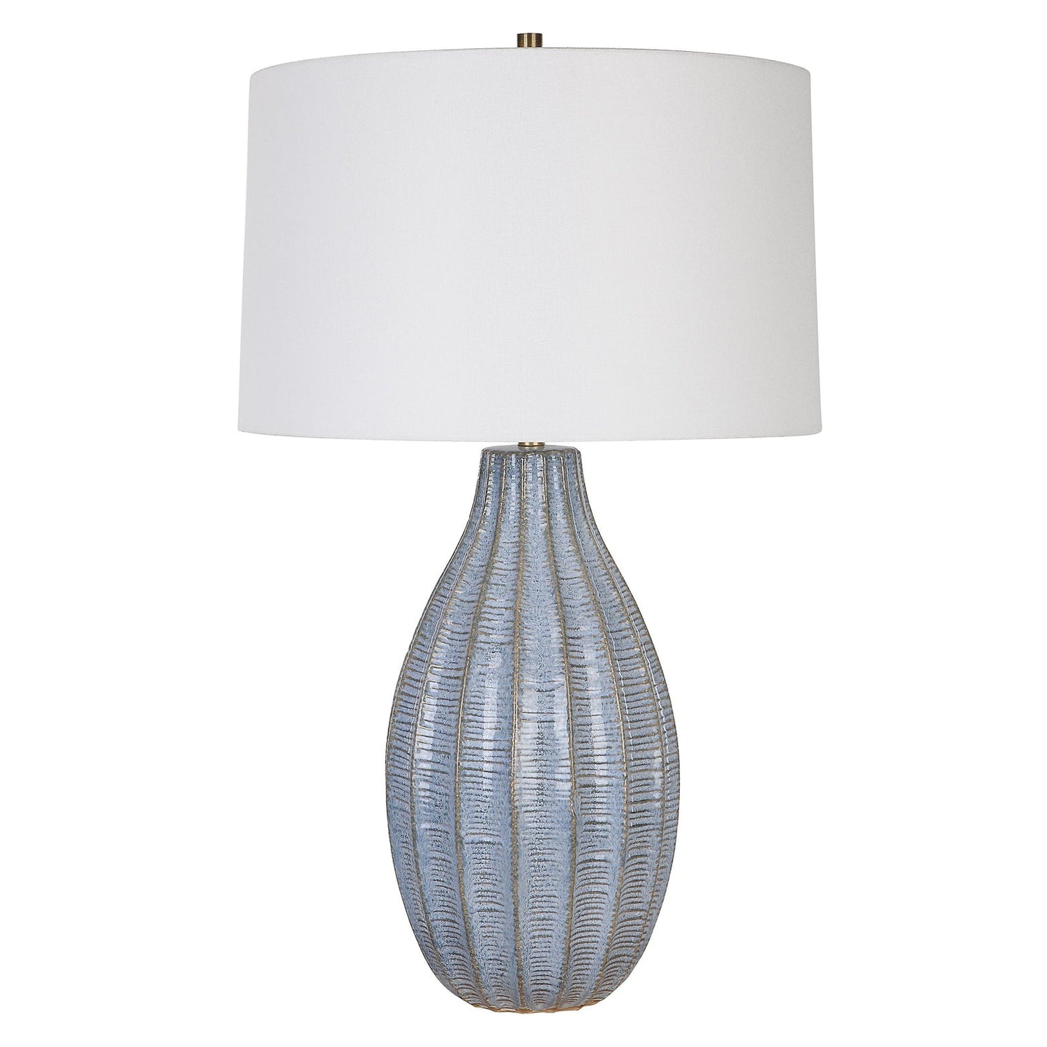 Uttermost Veston Blue Glaze Table Lamp - Home Elegance USA