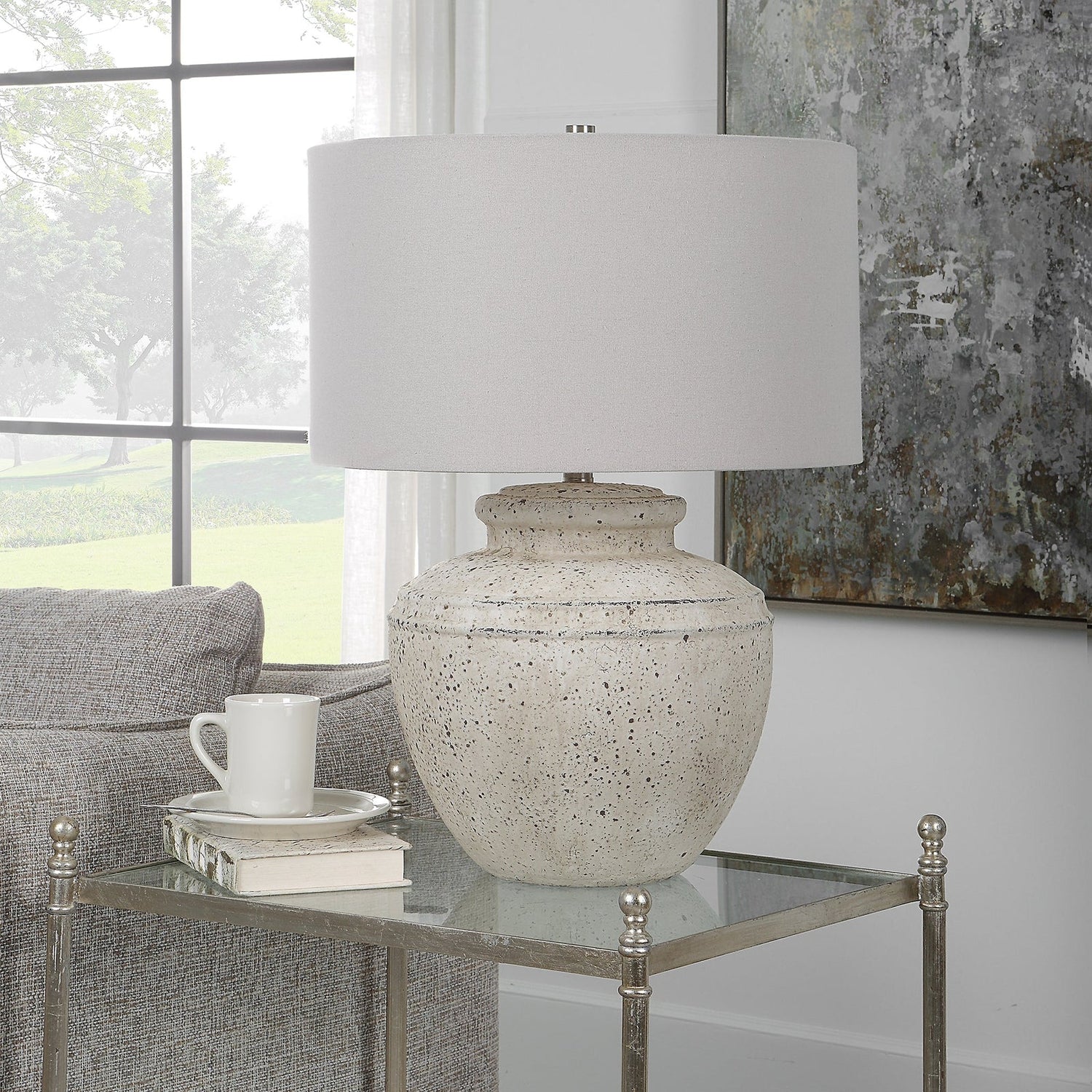 Artifact Aged Stone Table Lamp | Uttermost | Home Elegance USA