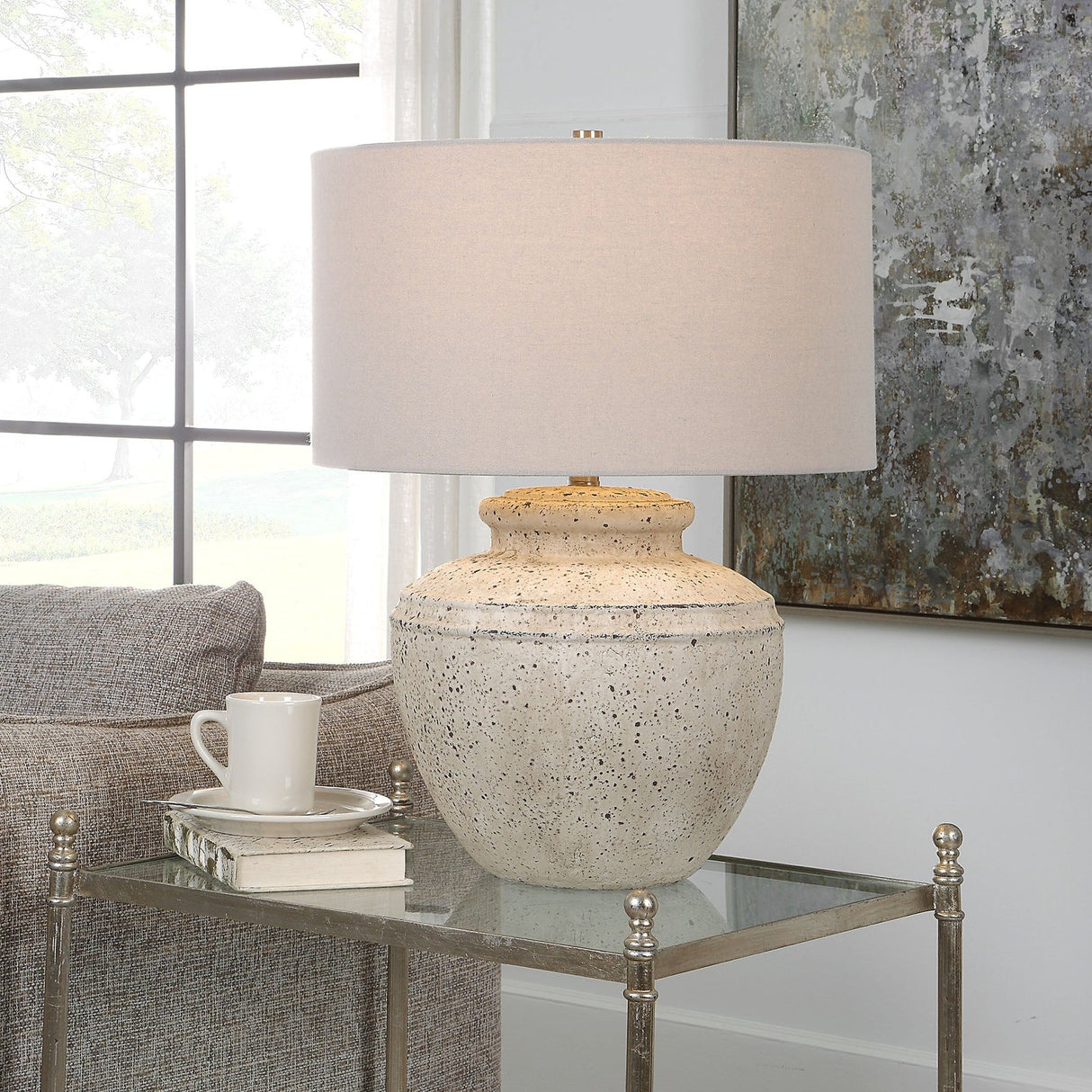 Artifact Aged Stone Table Lamp | Uttermost | Home Elegance USA