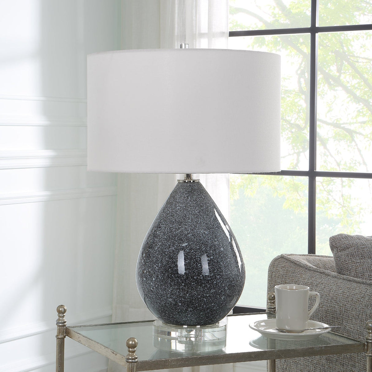 Uttermost Nebula Speckled Glaze Table Lamp - Home Elegance USA
