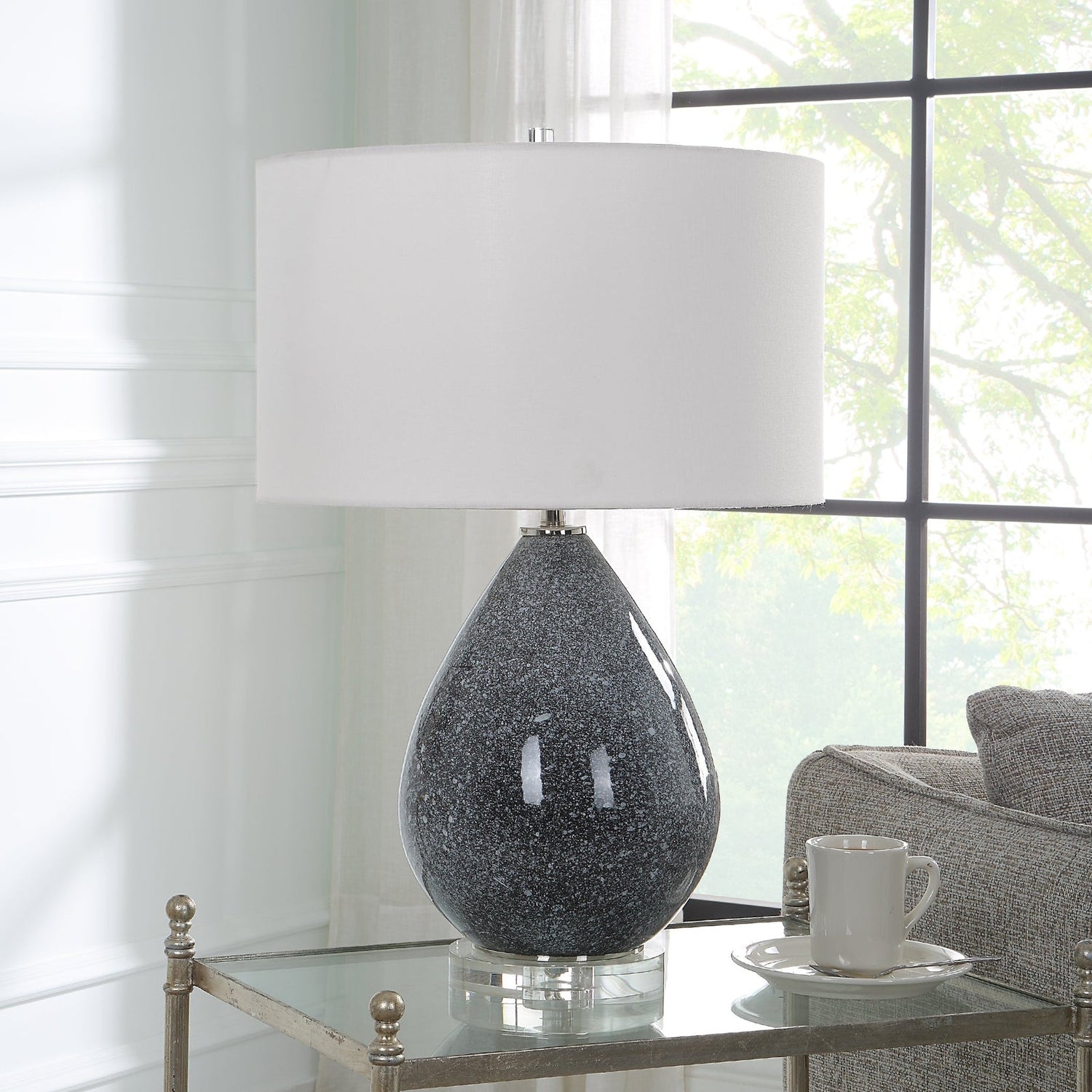 Uttermost Nebula Speckled Glaze Table Lamp - Home Elegance USA