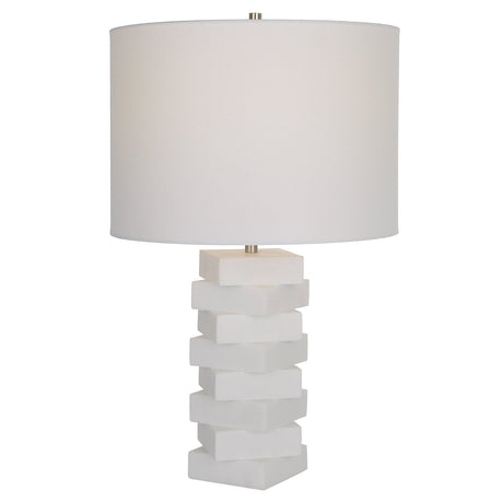 Ascent White Geometric Table Lamp | Uttermost | Home Elegance USA