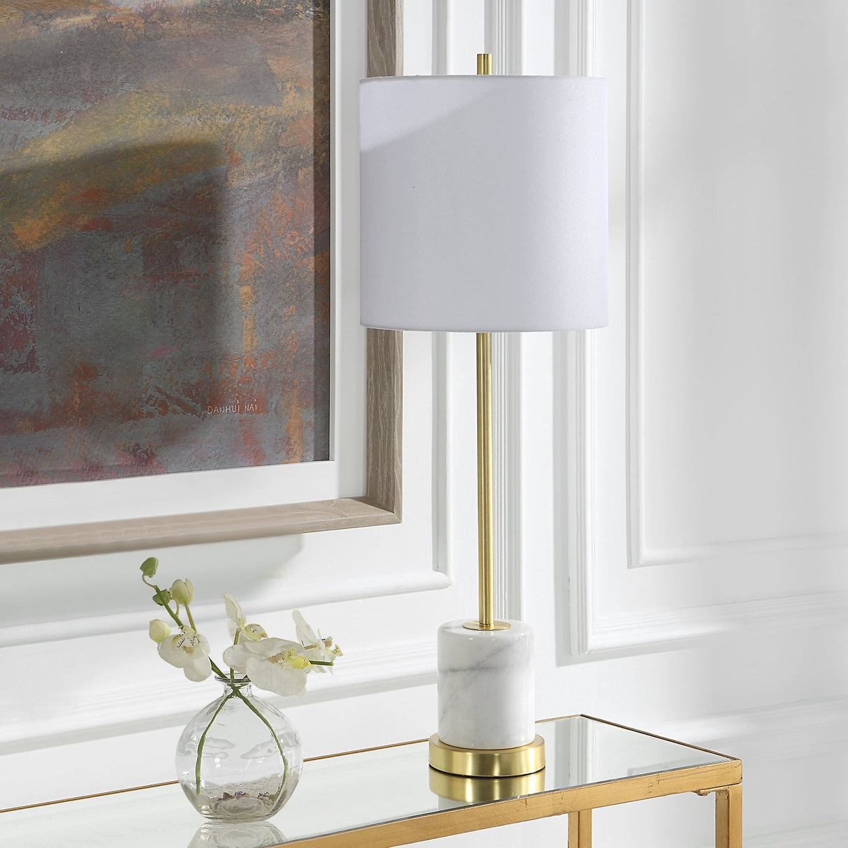 Uttermost Turret Gold Buffet Lamp - Home Elegance USA