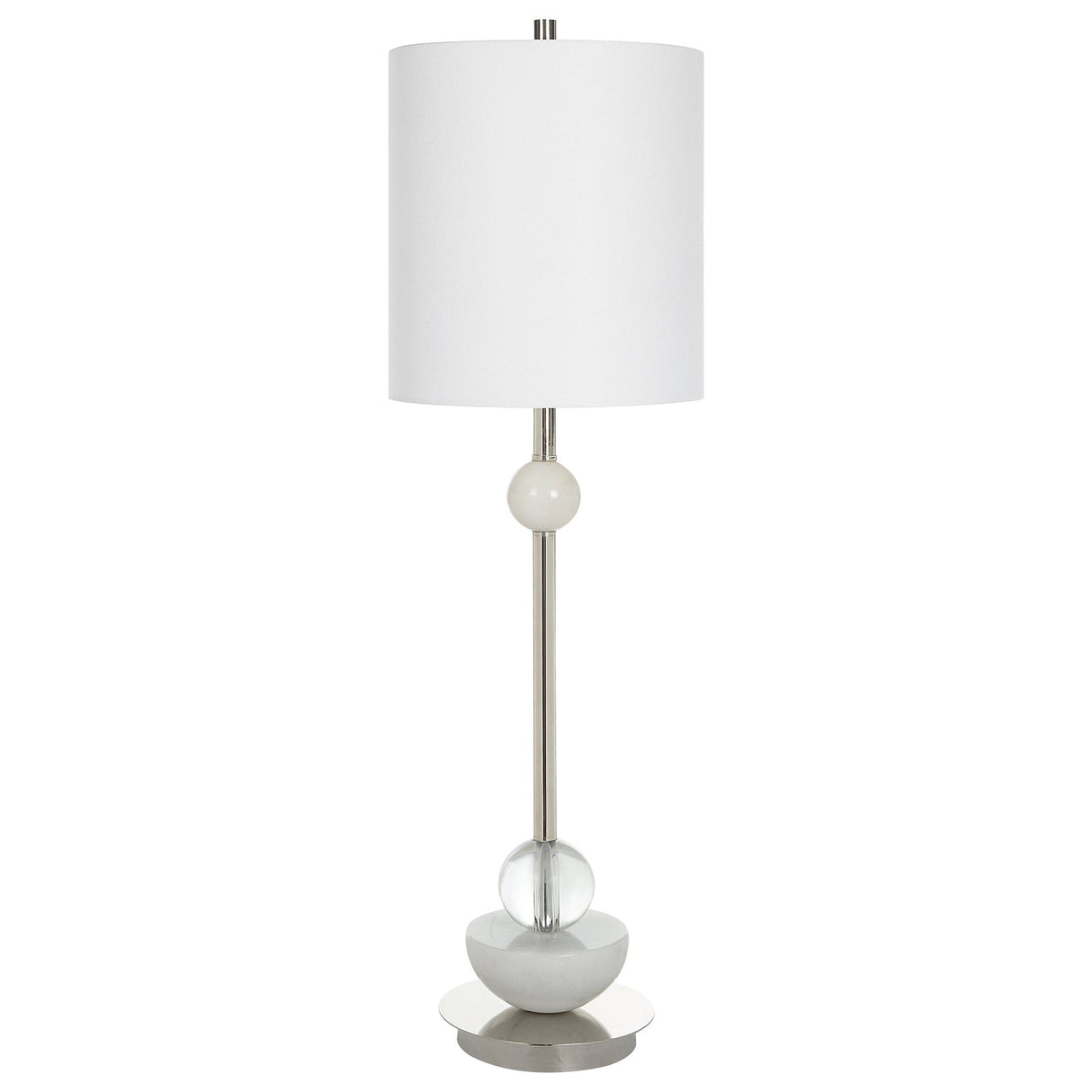 Uttermost Exposition Nickel Buffet Lamp - Home Elegance USA