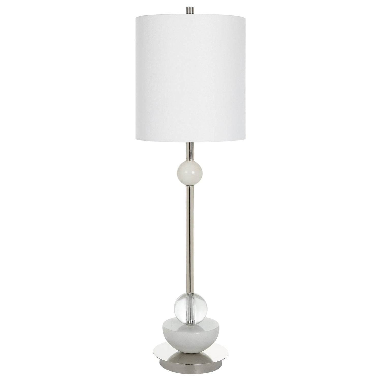 Uttermost Exposition Nickel Buffet Lamp - Home Elegance USA