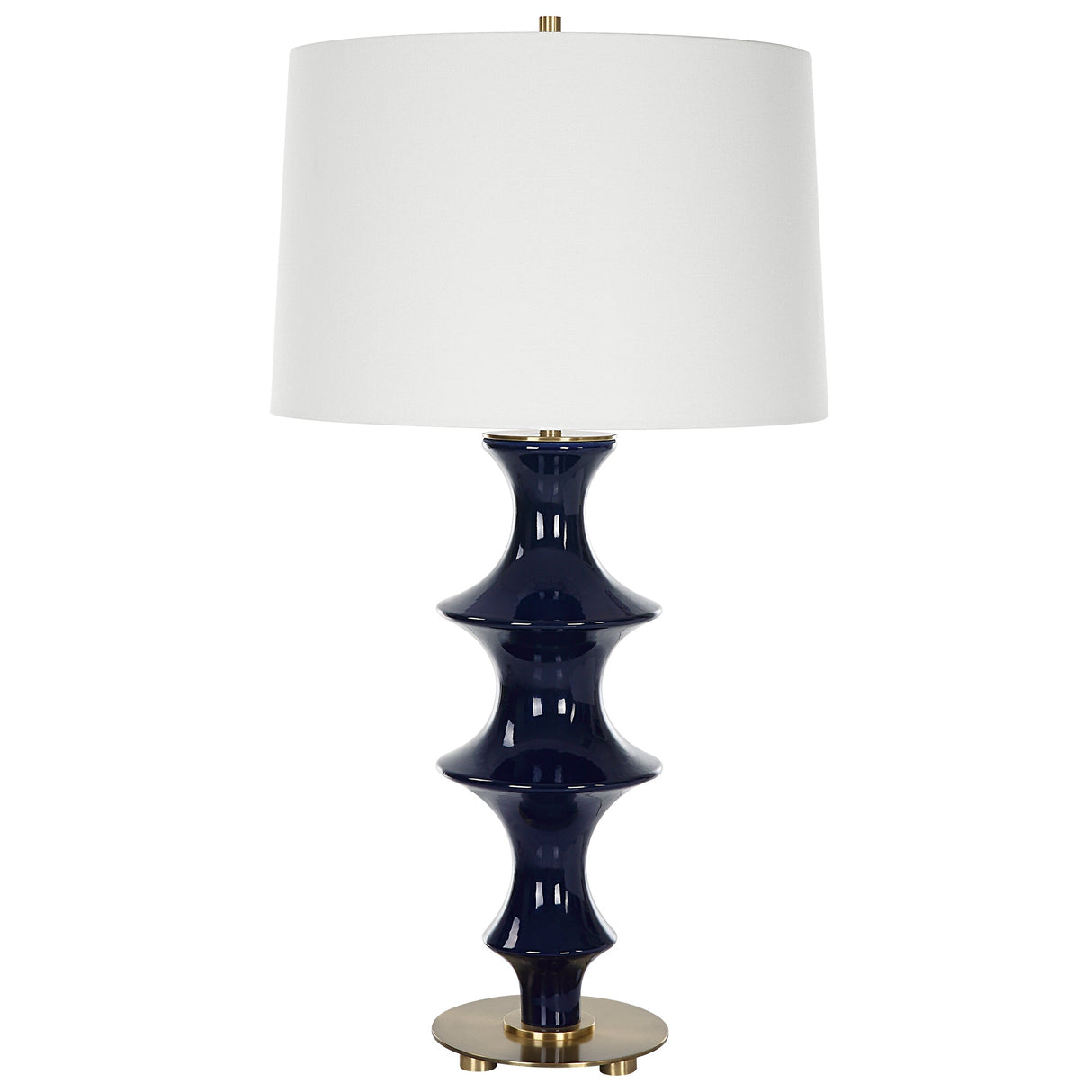 Uttermost Coil Sculpted Blue Table Lamp - Home Elegance USA