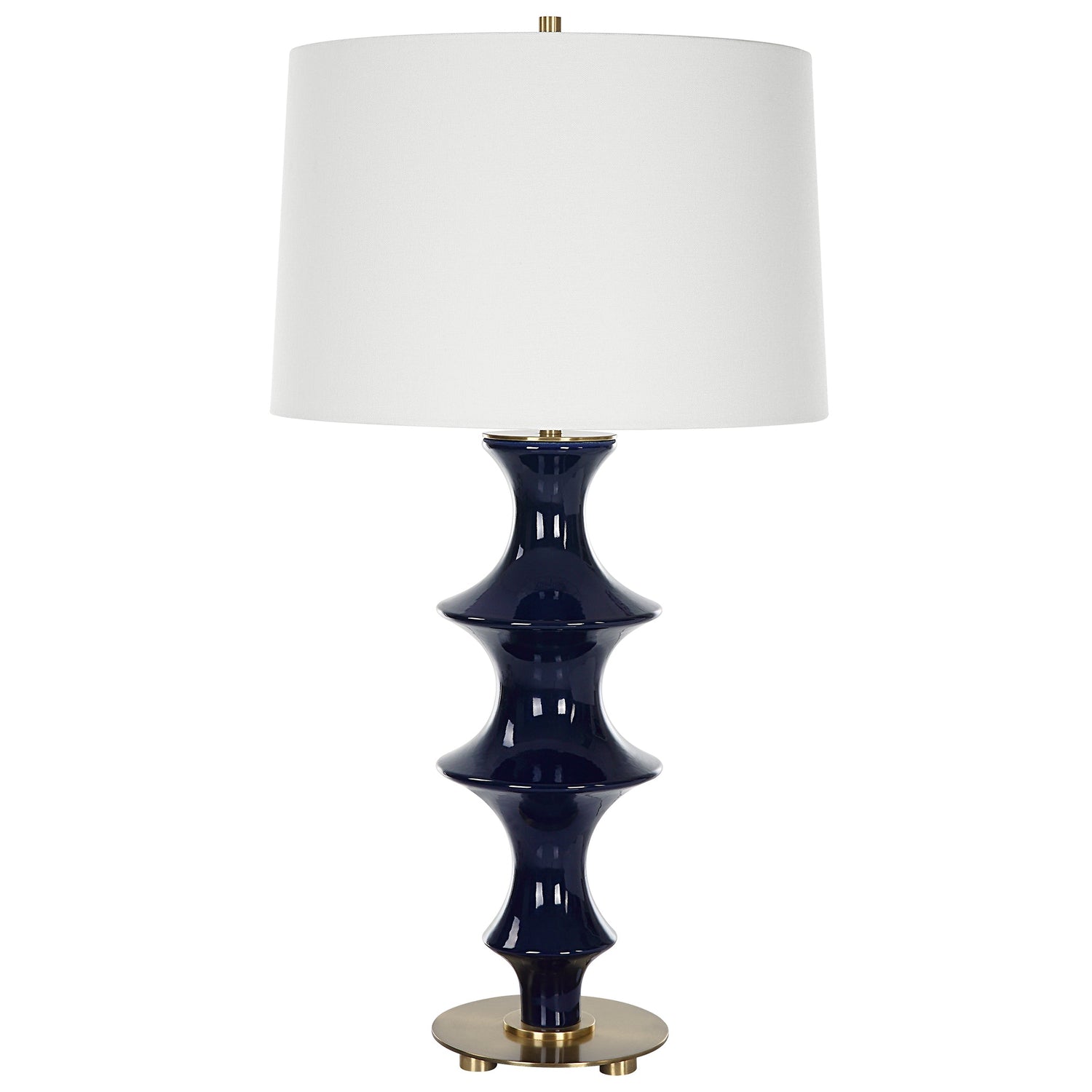 Uttermost Coil Sculpted Blue Table Lamp - Home Elegance USA