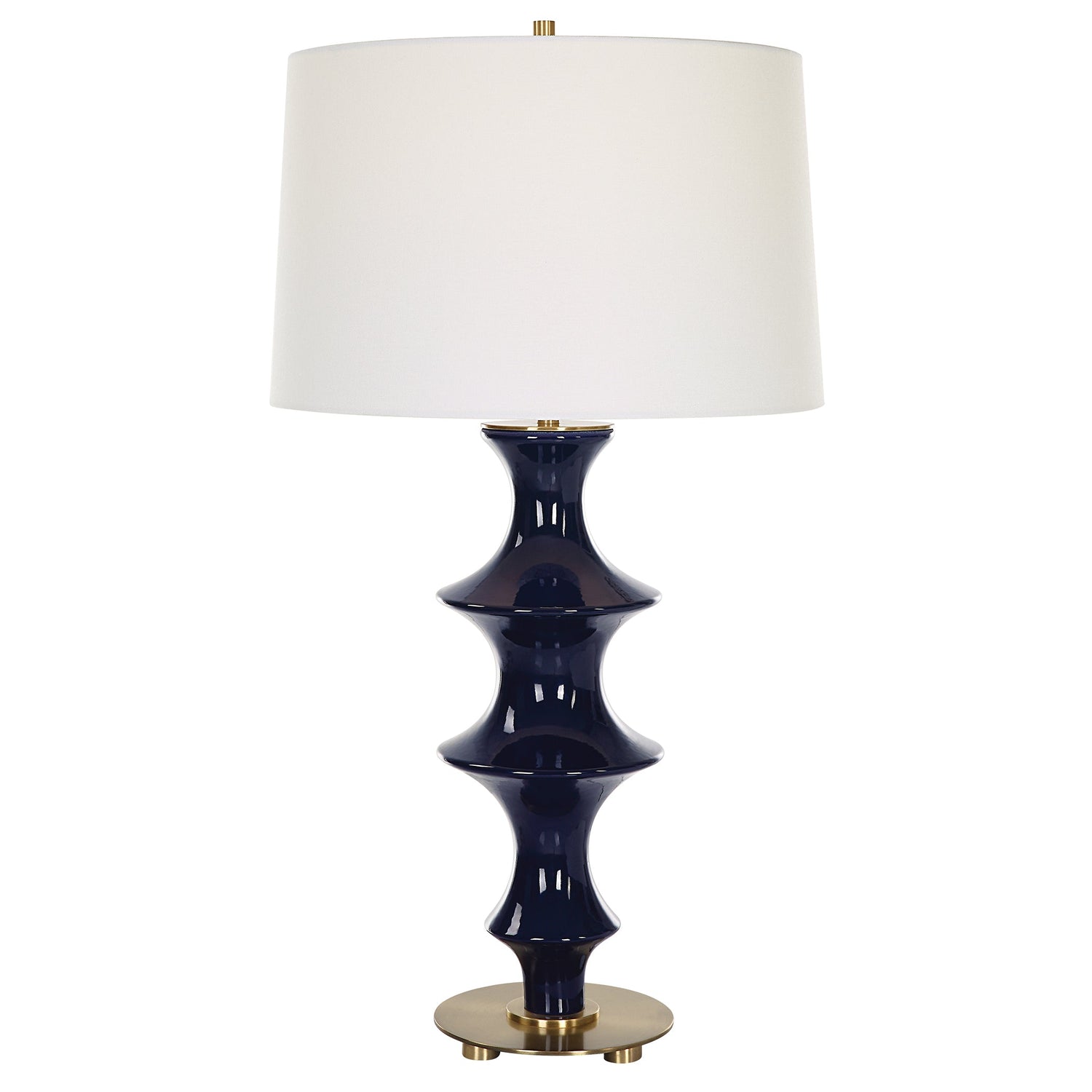 Uttermost Coil Sculpted Blue Table Lamp - Home Elegance USA