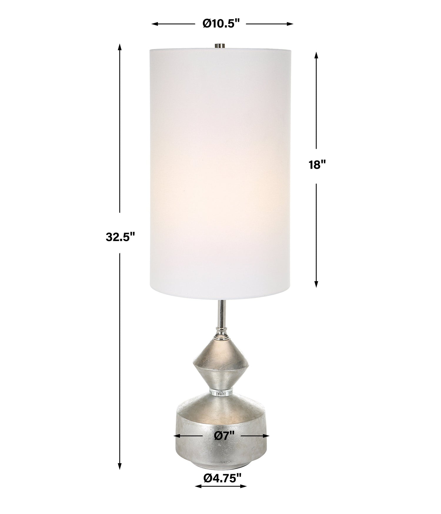 Uttermost Vial Silver Buffet Lamp - Home Elegance USA