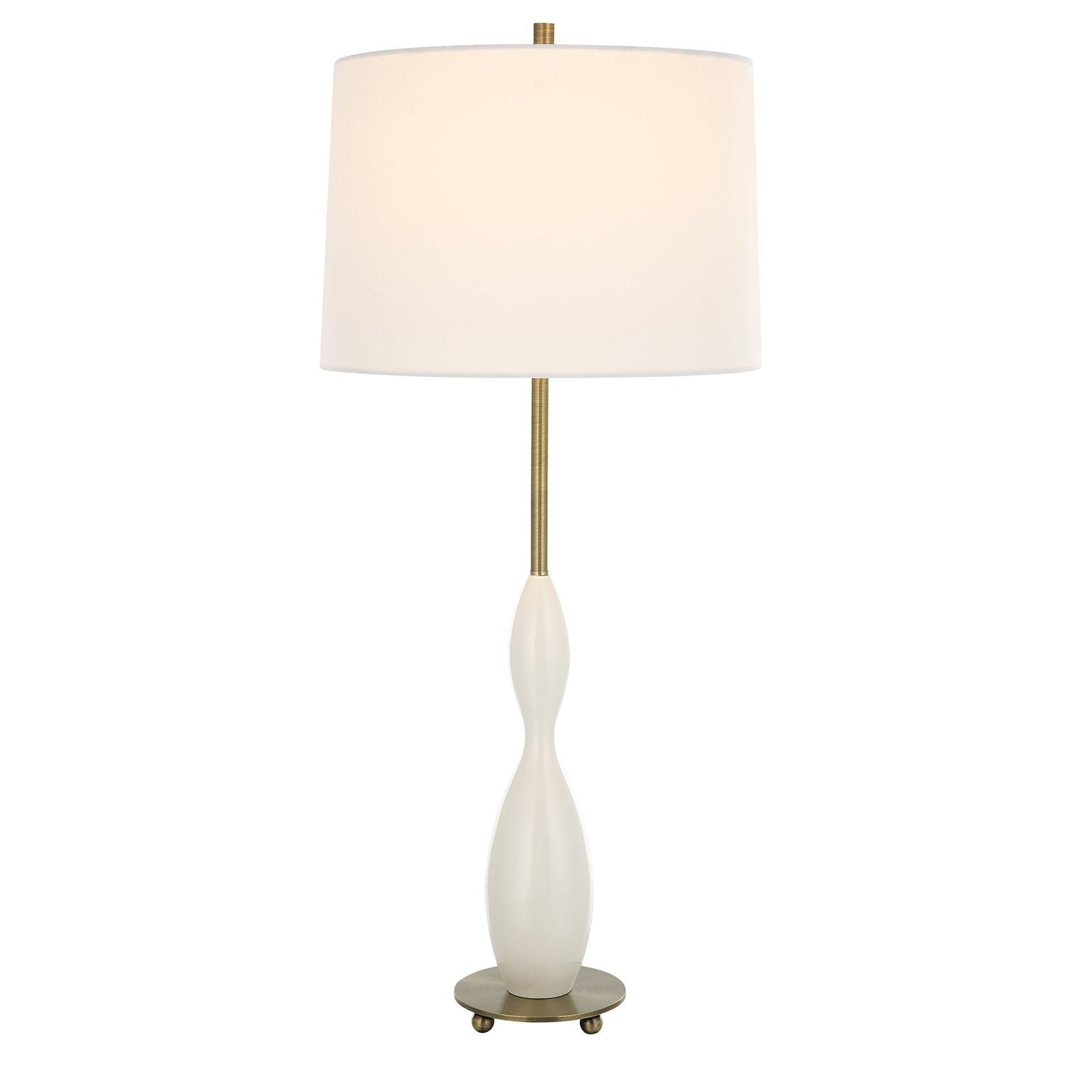 Annora Glossy White Table Lamp | Uttermost | Home Elegance USA