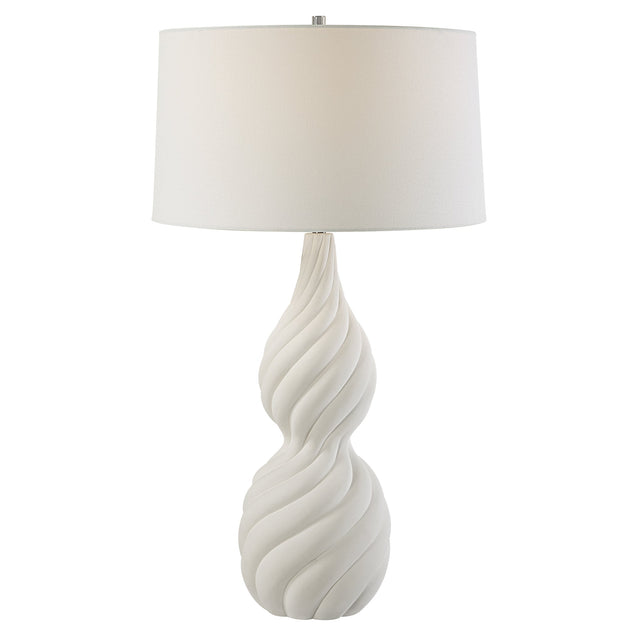 Uttermost Twisted Swirl White Table Lamp - Home Elegance USA