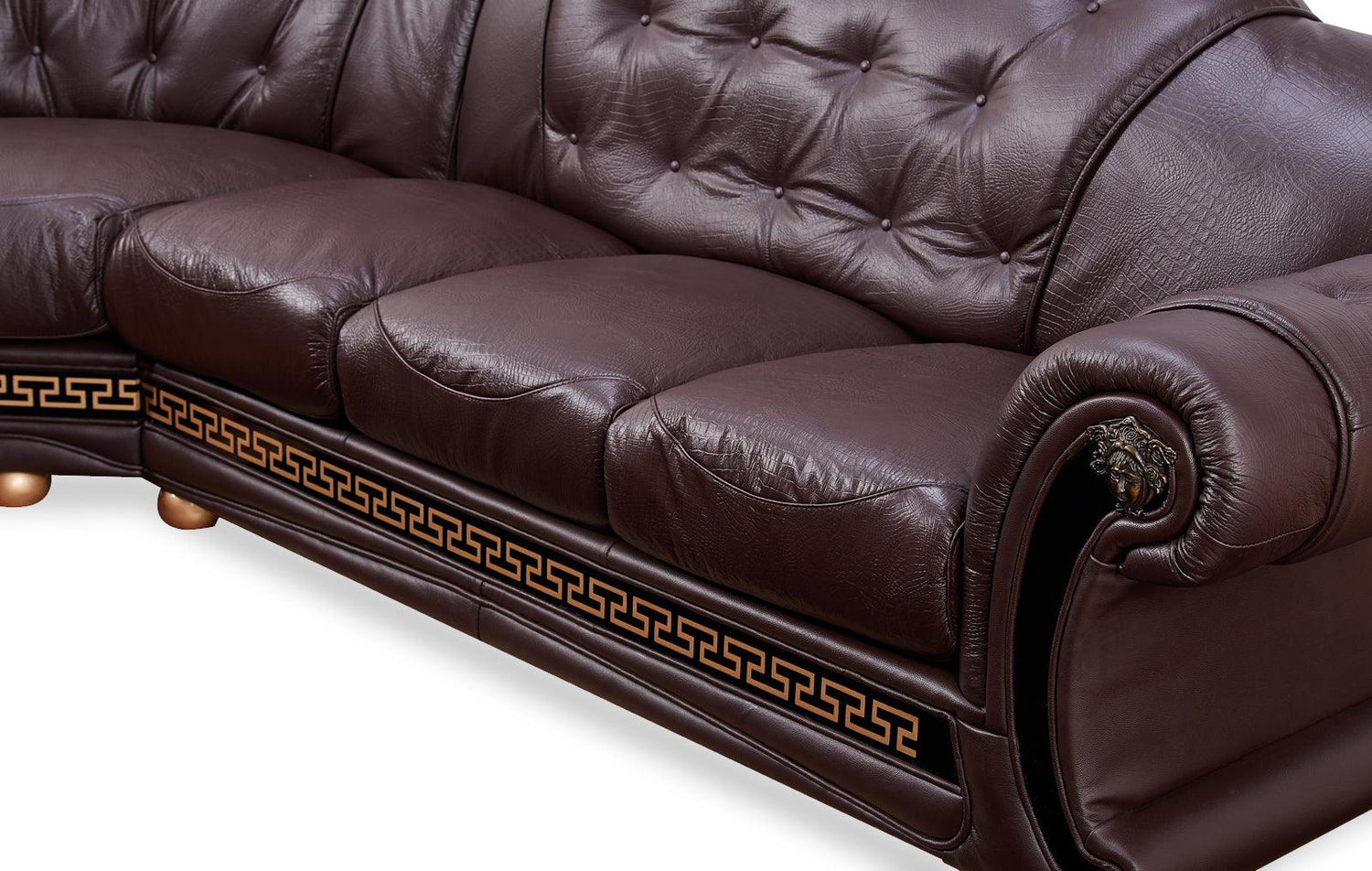 Apolo Sectional Left Facing Brown - Apolosectleftbrown | ESF | Home Elegance USA