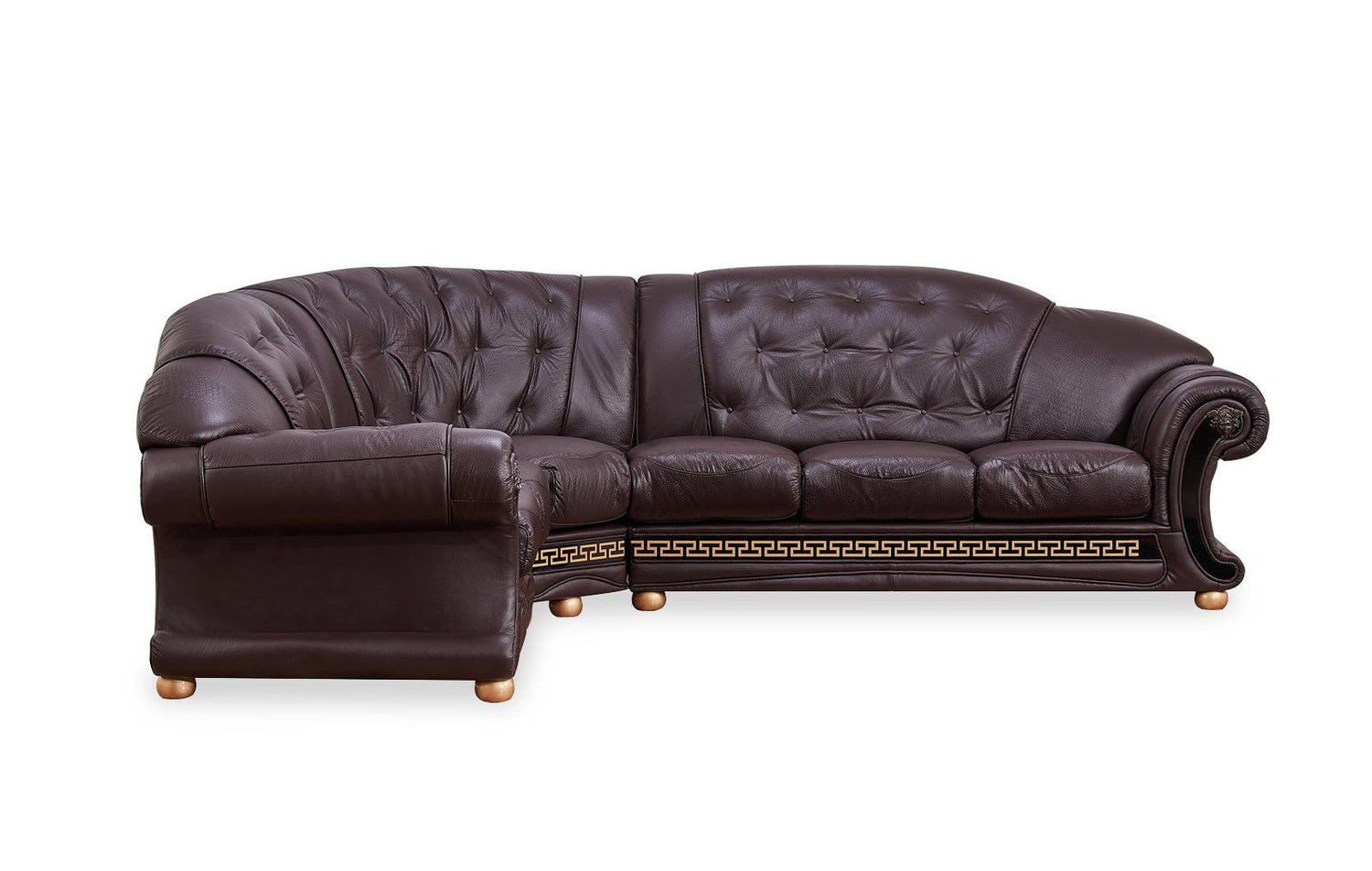 Apolo Sectional Left Facing Brown - Apolosectleftbrown | ESF | Home Elegance USA