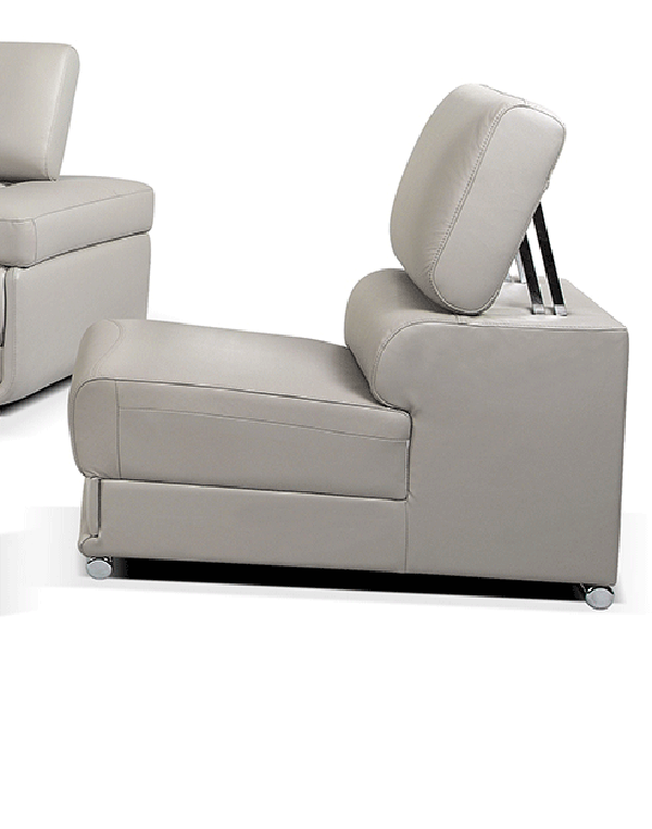 2119 Armless Chair In Light Grey - 2119Chair | ESF | Home Elegance USA