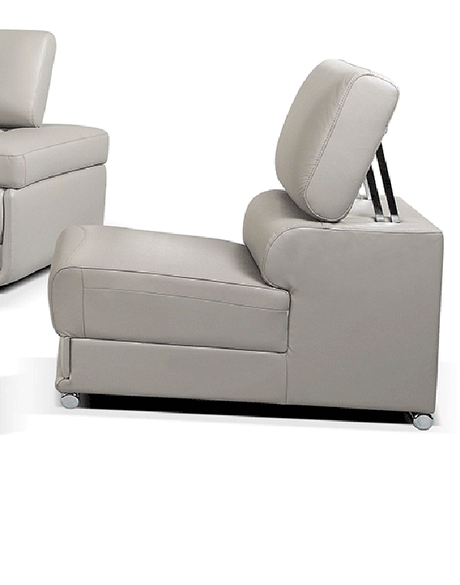 2119 Armless Chair In Light Grey - 2119Chair | ESF | Home Elegance USA
