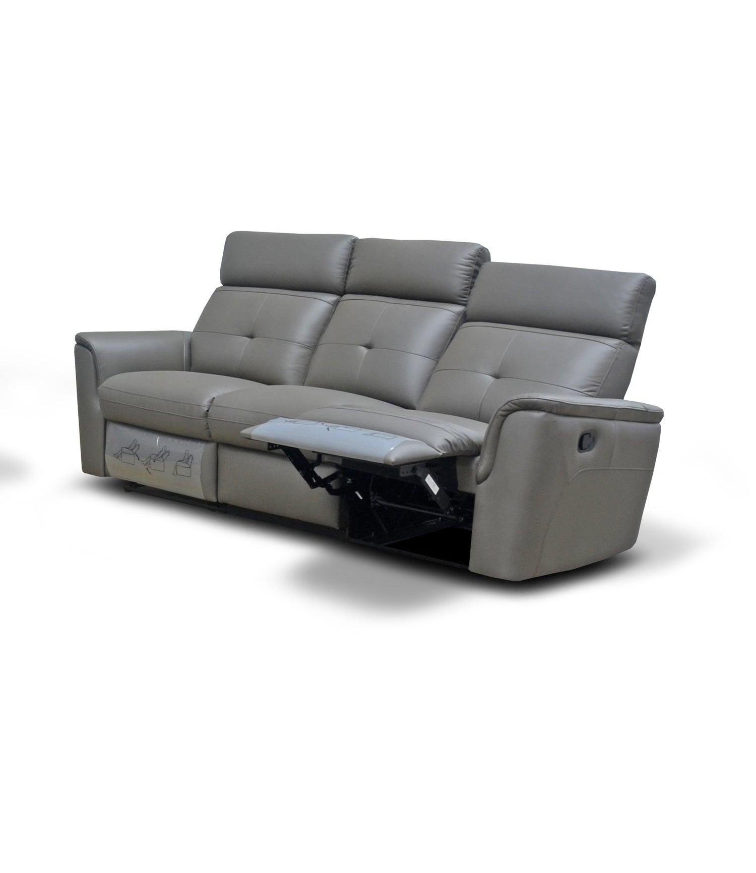 8501 3 Sofa W - 2 Recliners In Dark Grey - 85013Darkgrey | ESF | Home Elegance USA