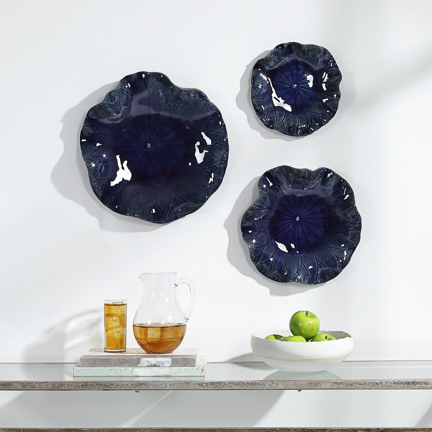 Abella Ceramic Wall Decor - Set Of 3 | Uttermost | Home Elegance USA