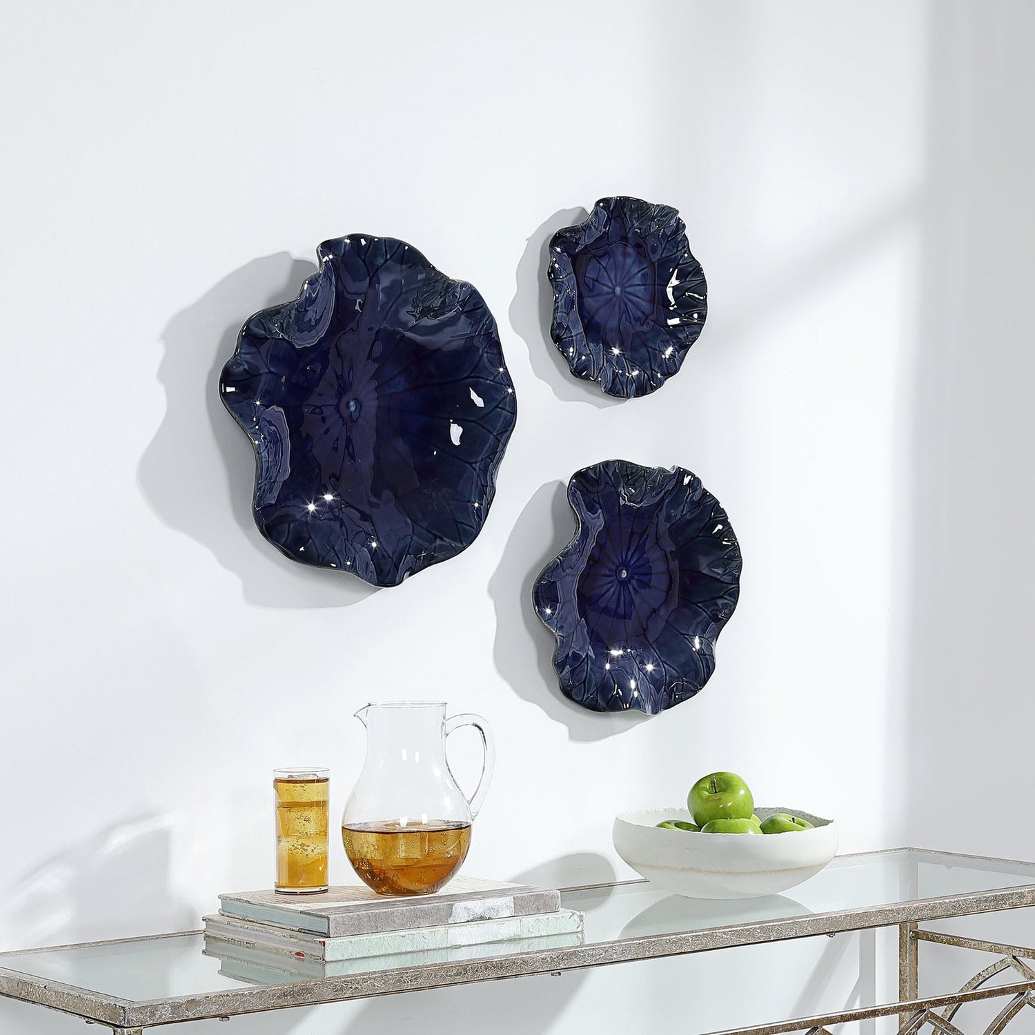 Abella Ceramic Wall Decor - Set Of 3 | Uttermost | Home Elegance USA