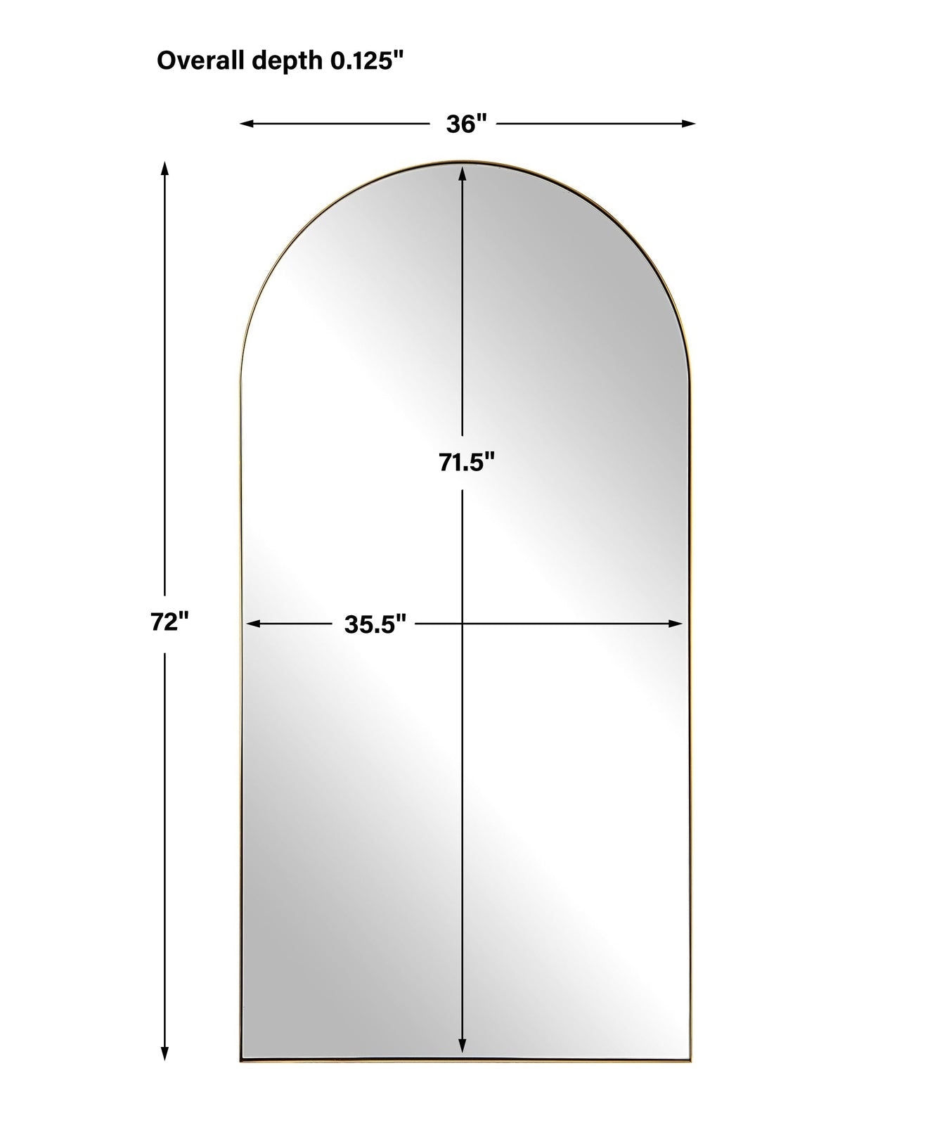 Crosley Antique Brass Arch Mirror | Uttermost | Home Elegance USA