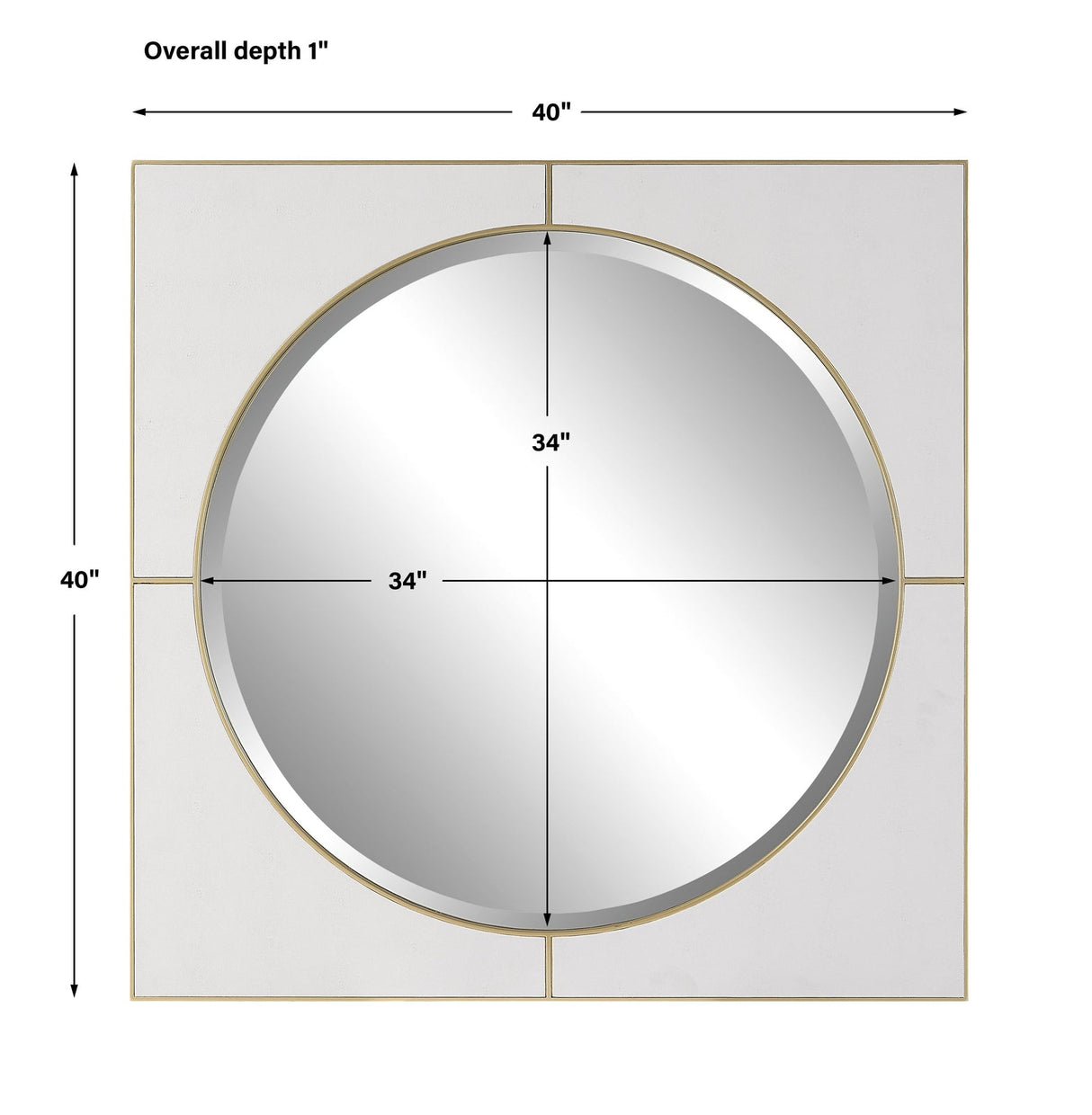 Cyprus White Square Mirror | Uttermost | Home Elegance USA