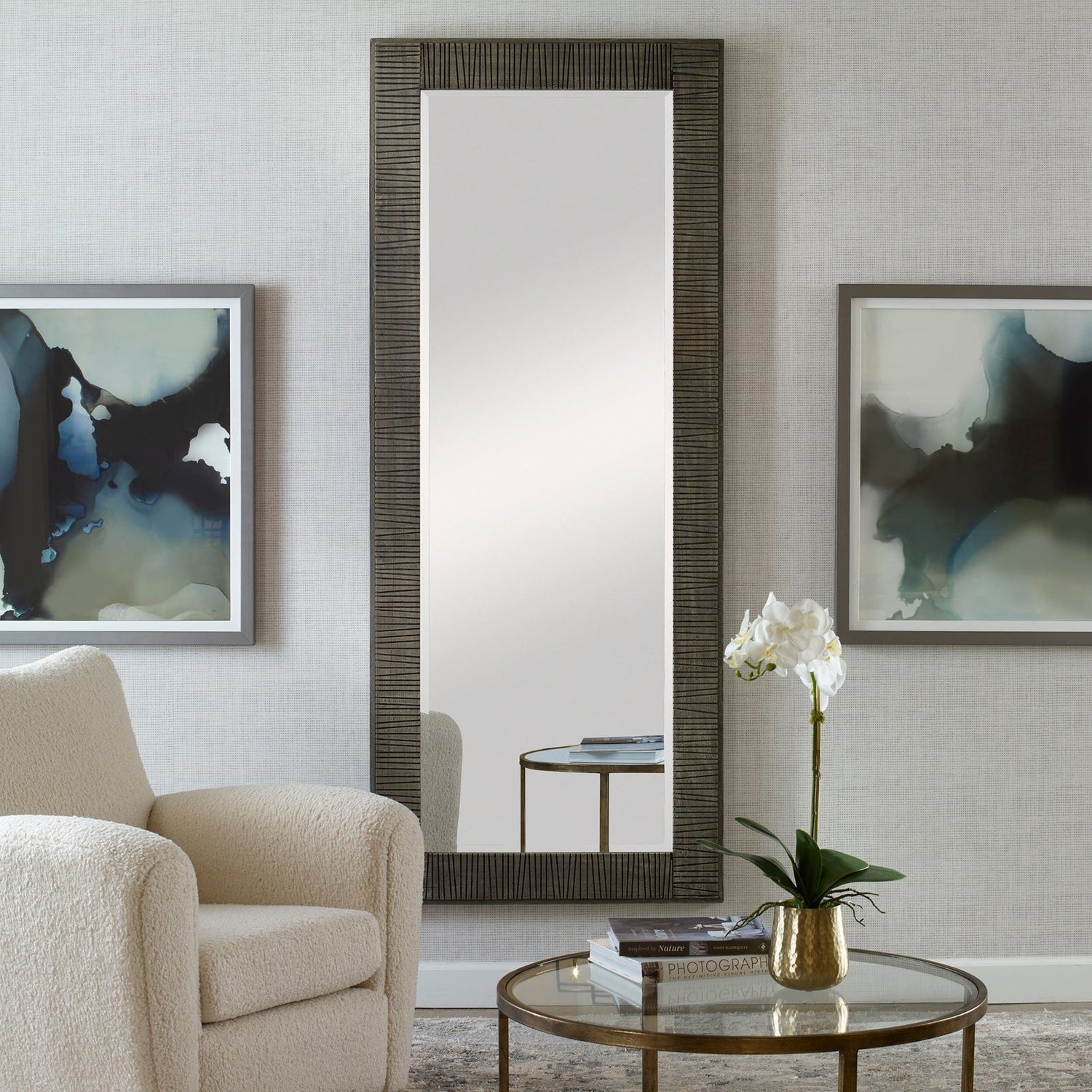 Uttermost Figaro Oversized Wooden Mirror - Home Elegance USA