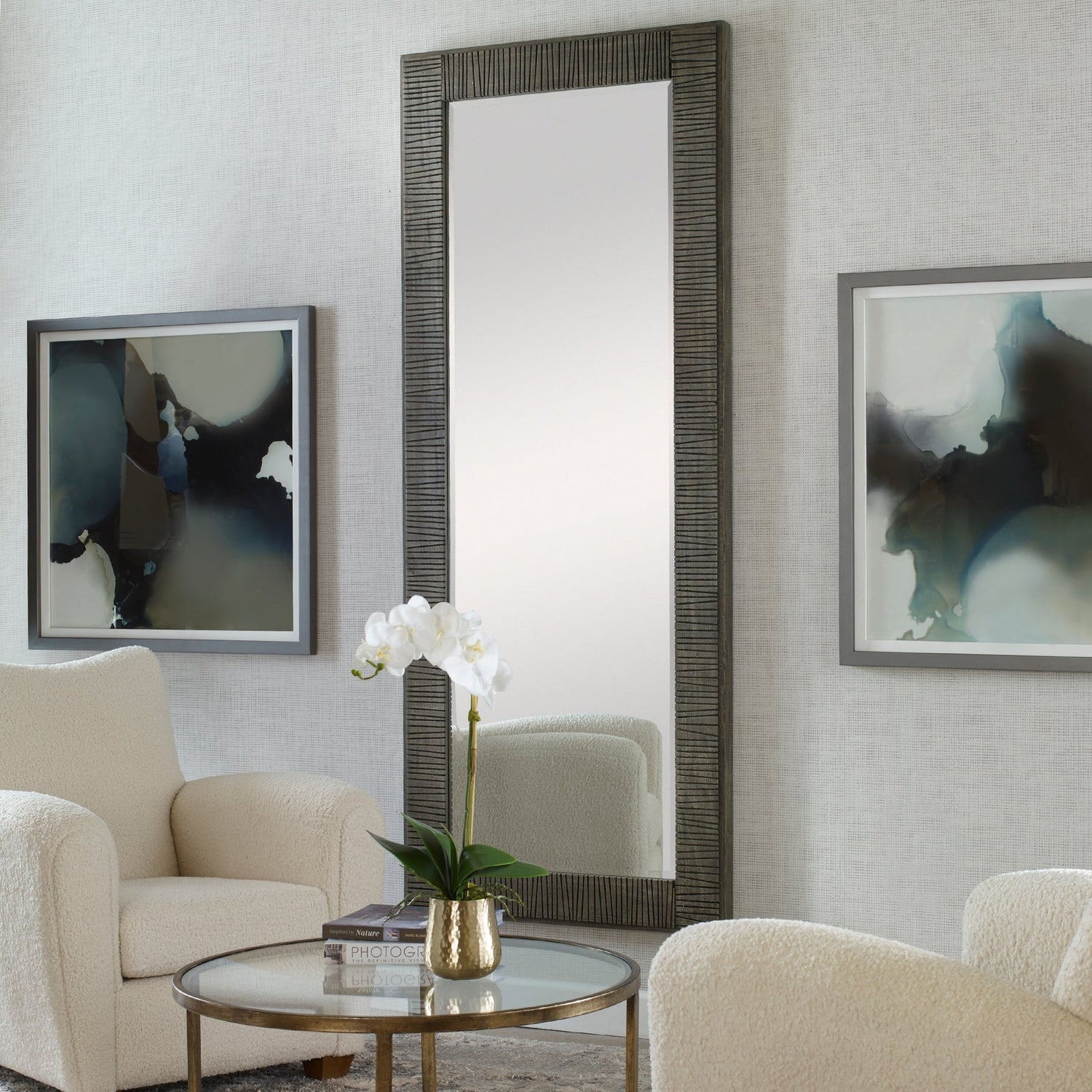 Uttermost Figaro Oversized Wooden Mirror - Home Elegance USA