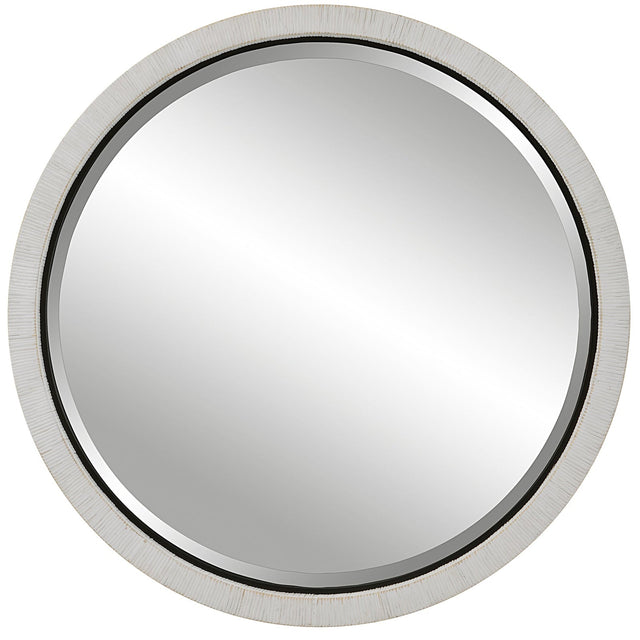 Uttermost Granada Whitewash Round Mirror - Home Elegance USA