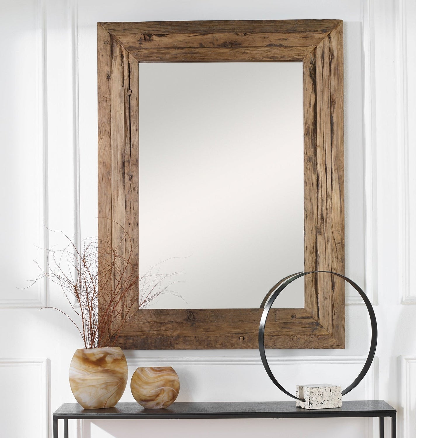 Uttermost Rennick Rustic Wood Mirror - Home Elegance USA