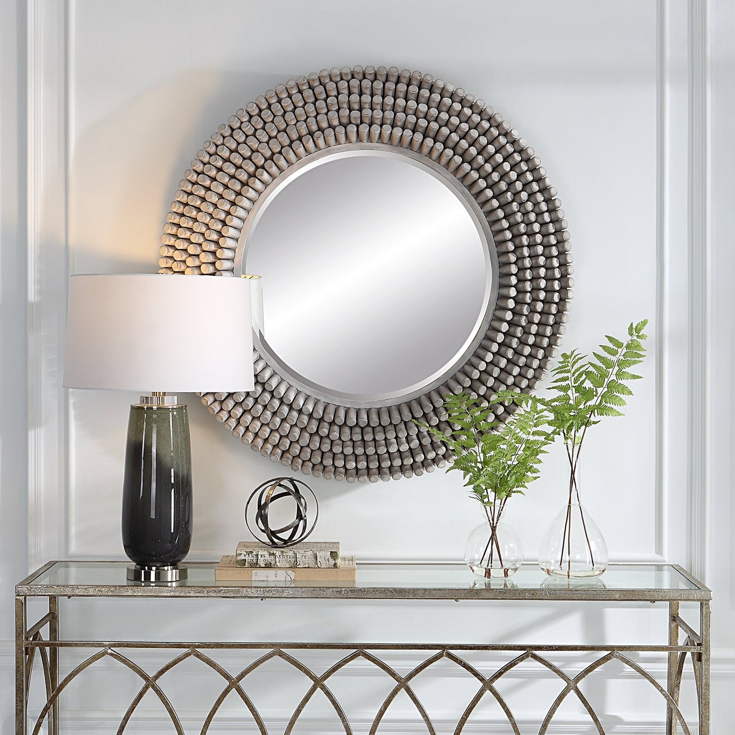 Uttermost Portside Round Gray Mirror - Home Elegance USA